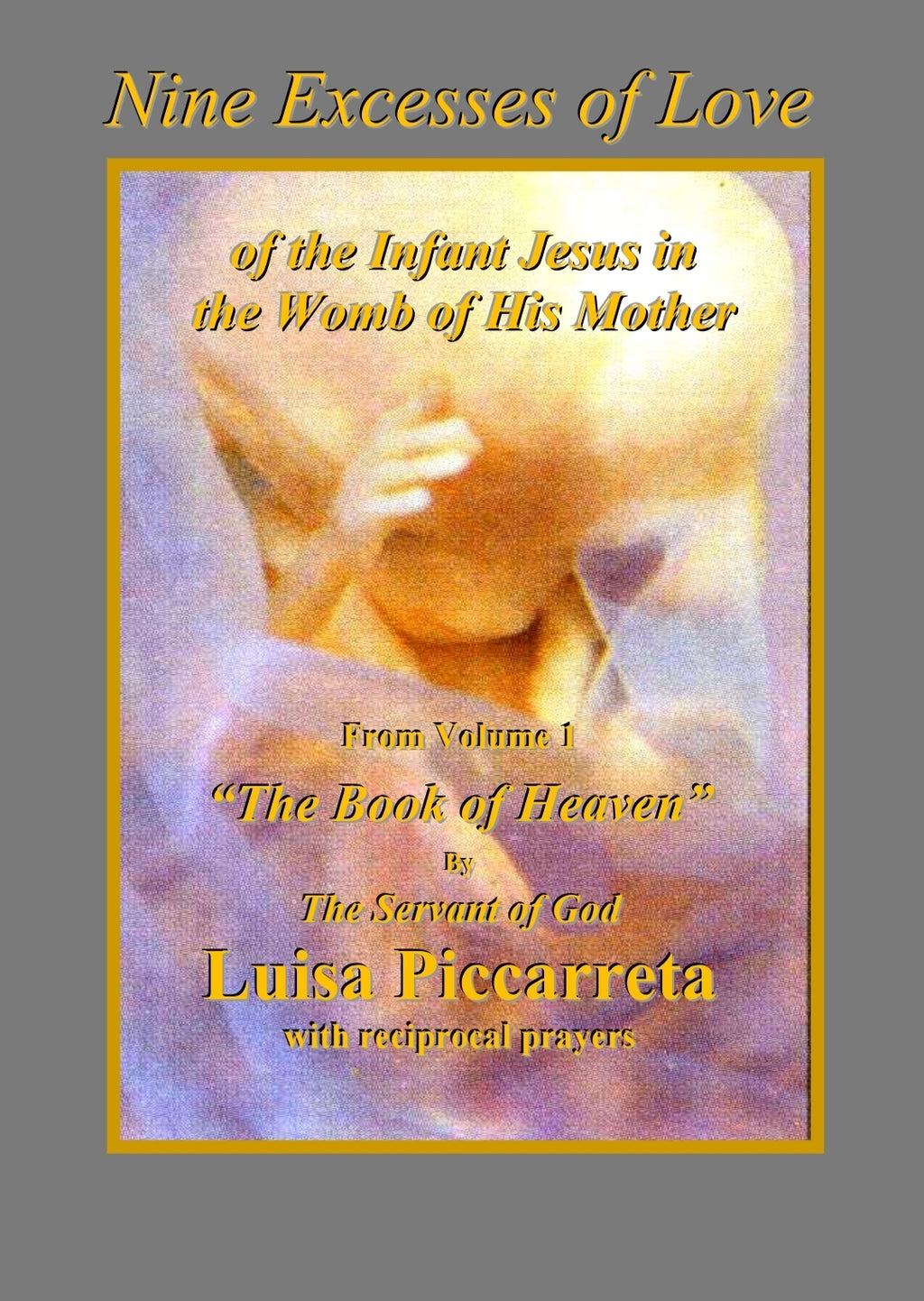 The Nine Excesses of Love: Of The Infant Jesus in the Womb of His Mother - Paperback - By Servant of God Luisa Piccarreta