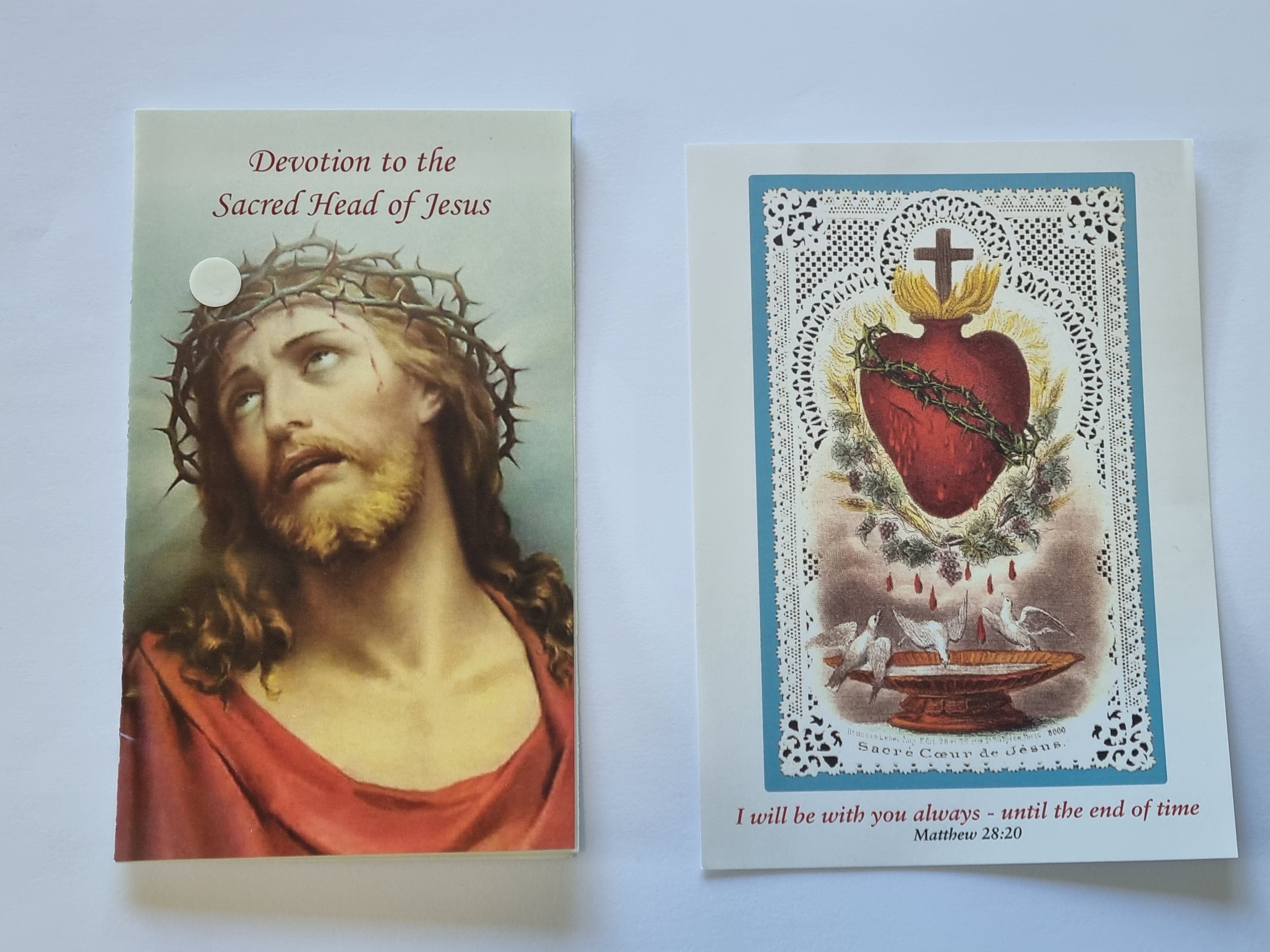 Holy Face Devotion Pack – Handmade Chaplet with Silk Bag, Holy Head Pendant, Prayer Booklets & Holy Cards