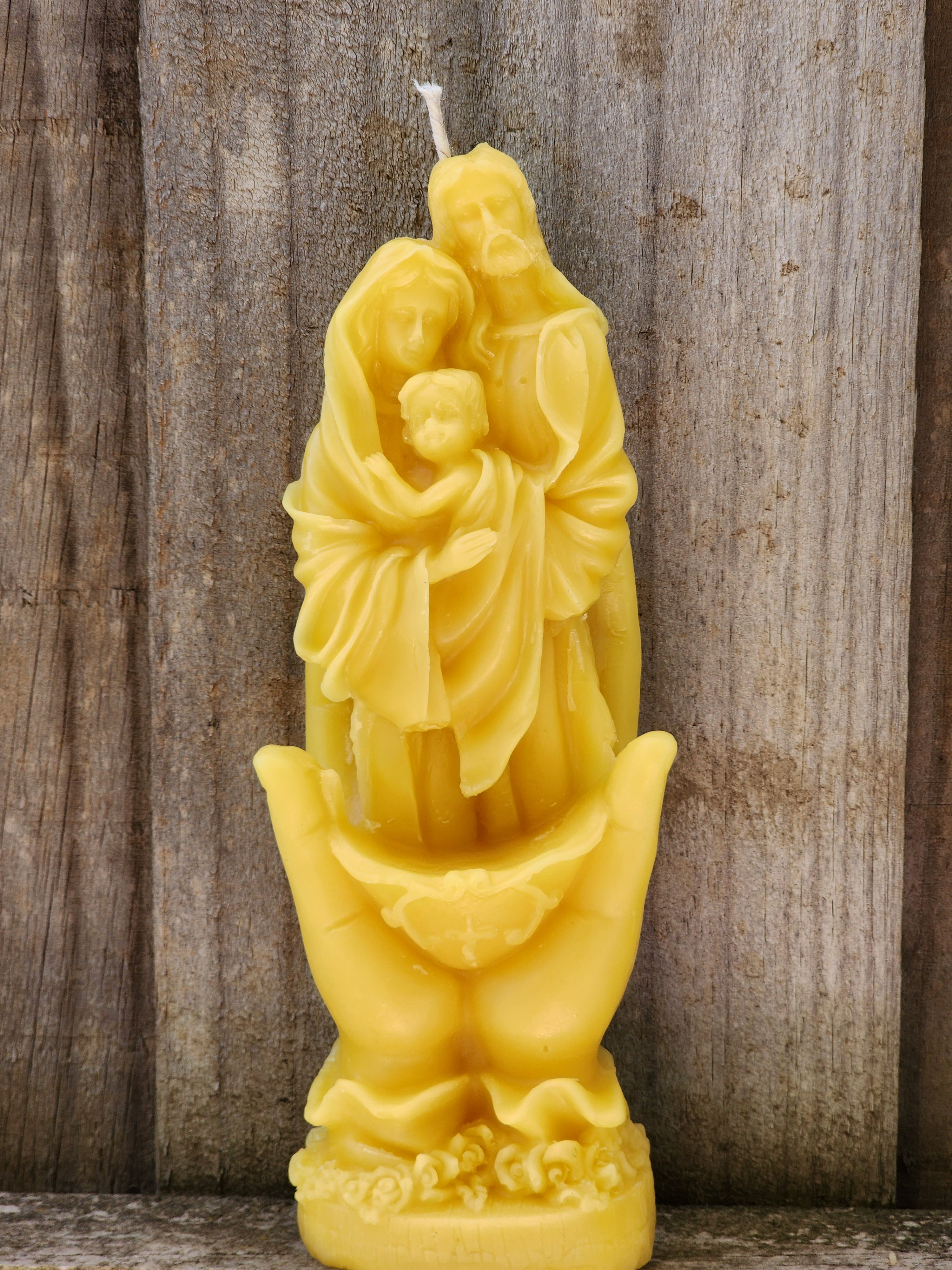 LARGE Holy Family PURE AUSTRALIAN BEESWAX candle | Statue | 3 Days of Darkness
