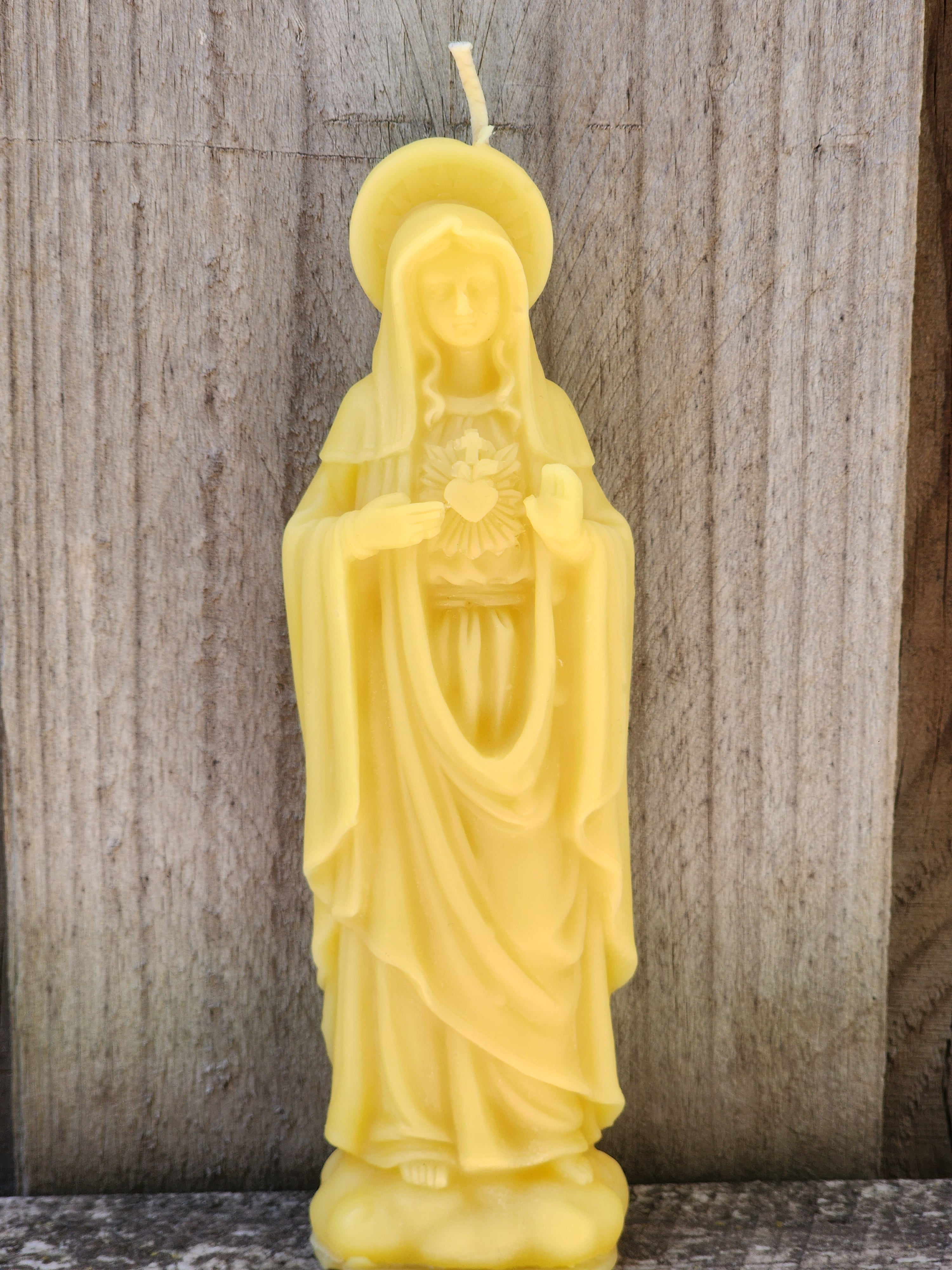 100% PURE ORGANIC AUSTRALIAN BEESWAX - IMMACULATE HEART OF MARY | Candle statue