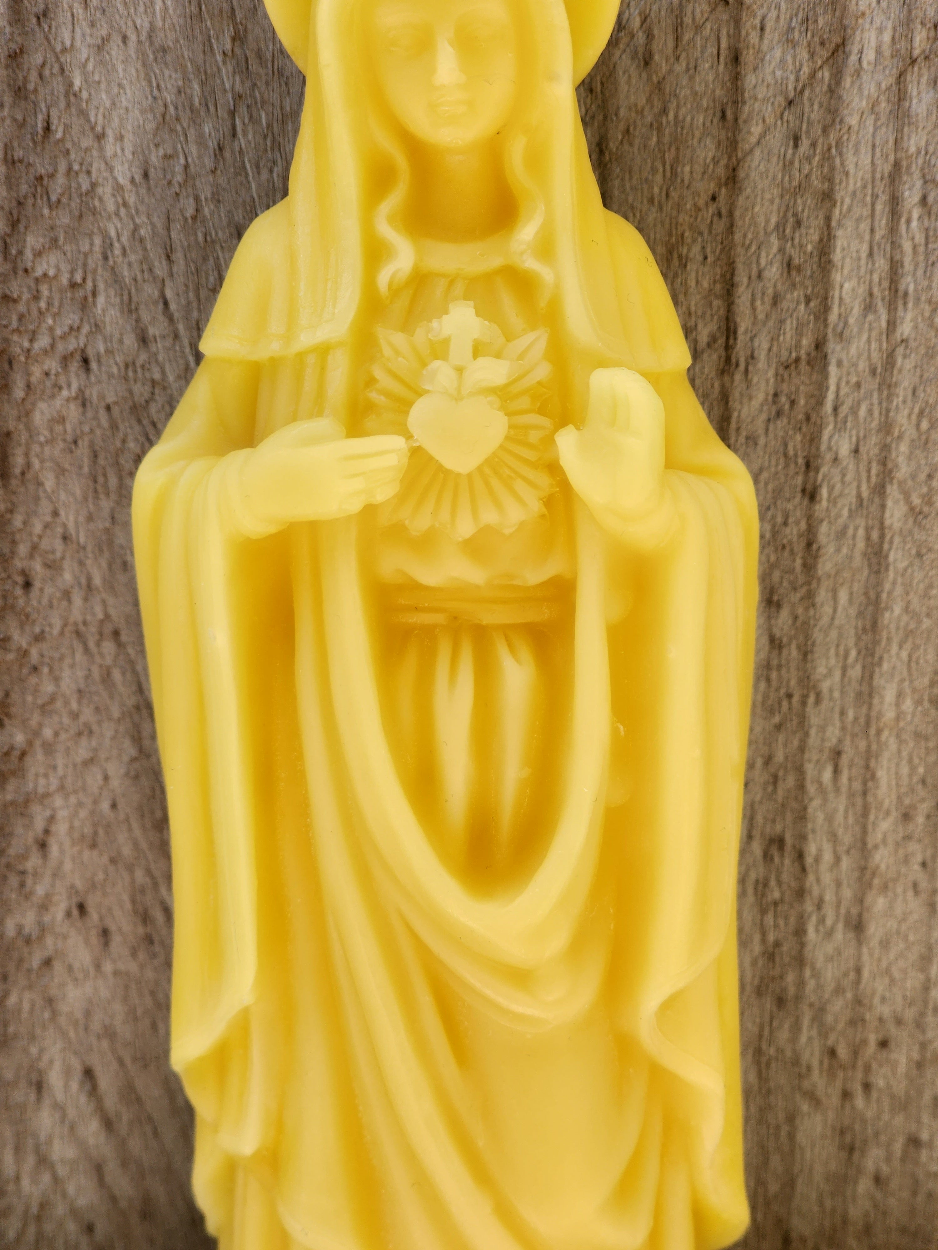 100% PURE ORGANIC AUSTRALIAN BEESWAX - IMMACULATE HEART OF MARY | Candle statue