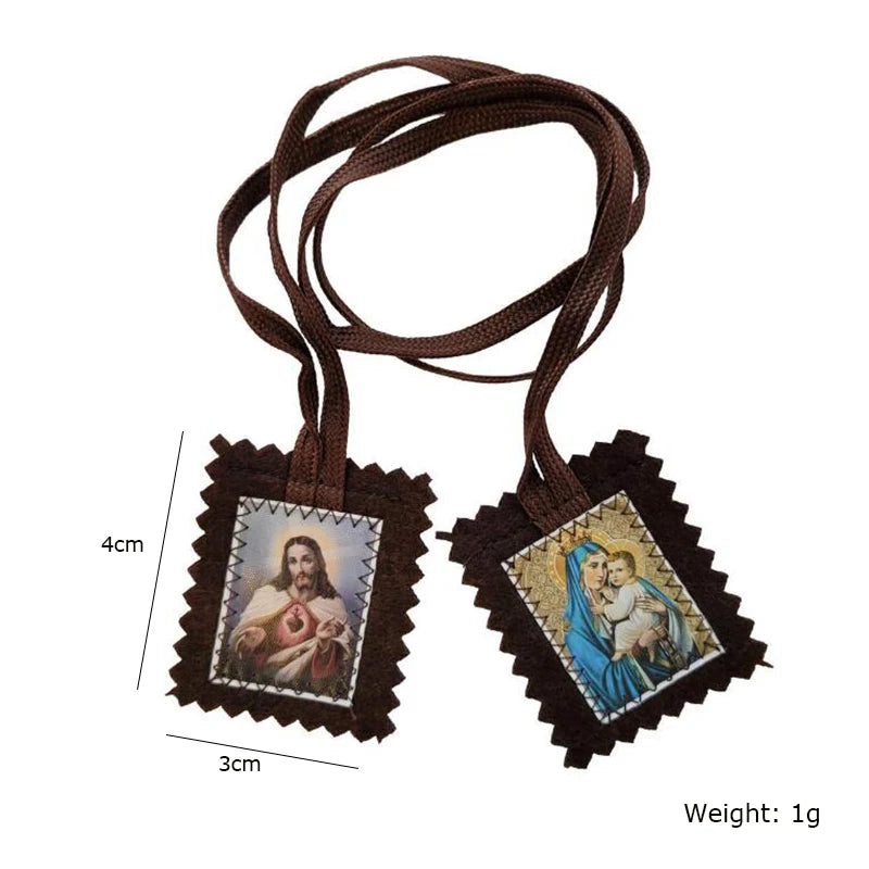 Brown Wool Scapular of Our Lady of Mount Carmel – Sacred Heart Devotion
