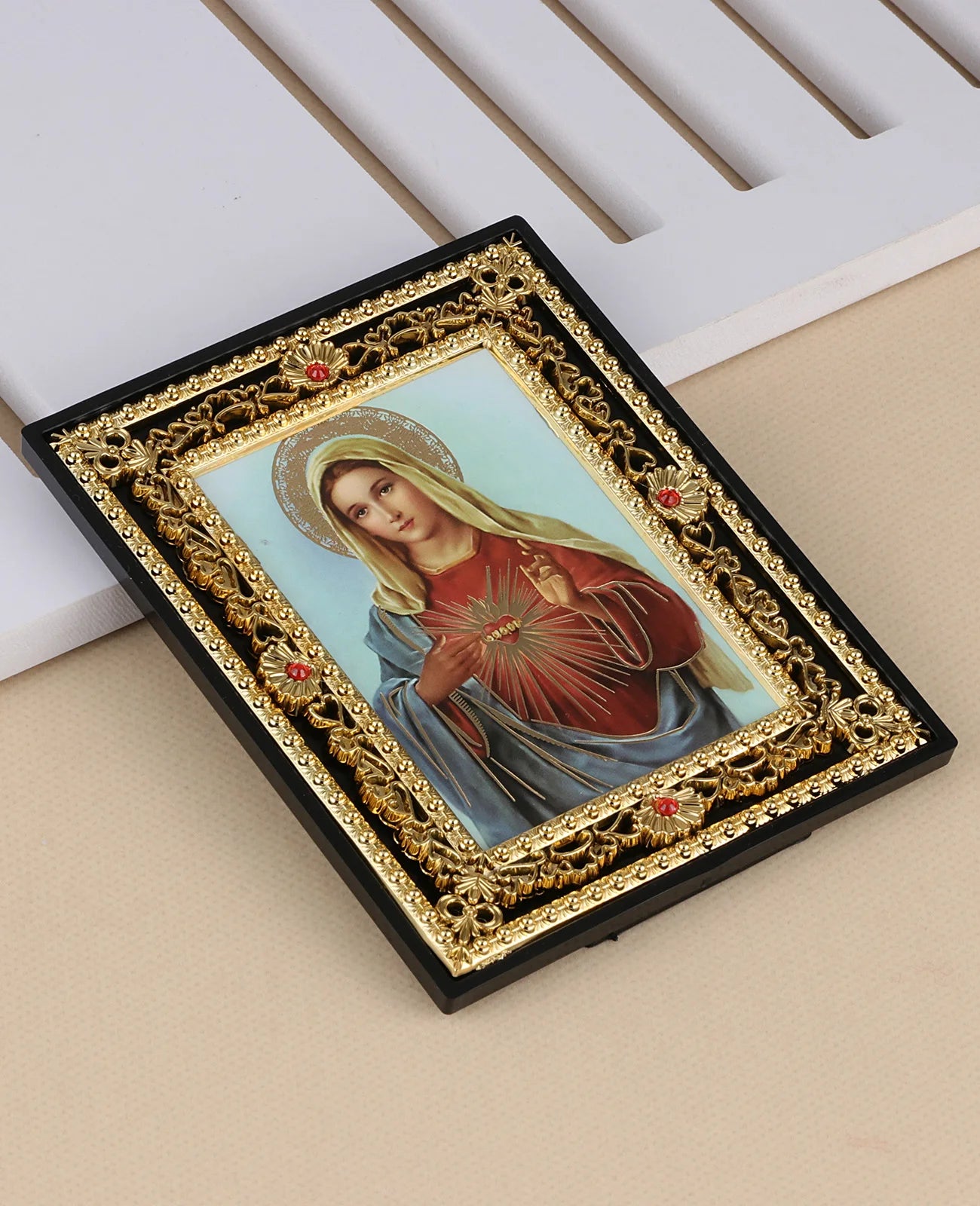 Catholic Holy Family Icon Square Frame