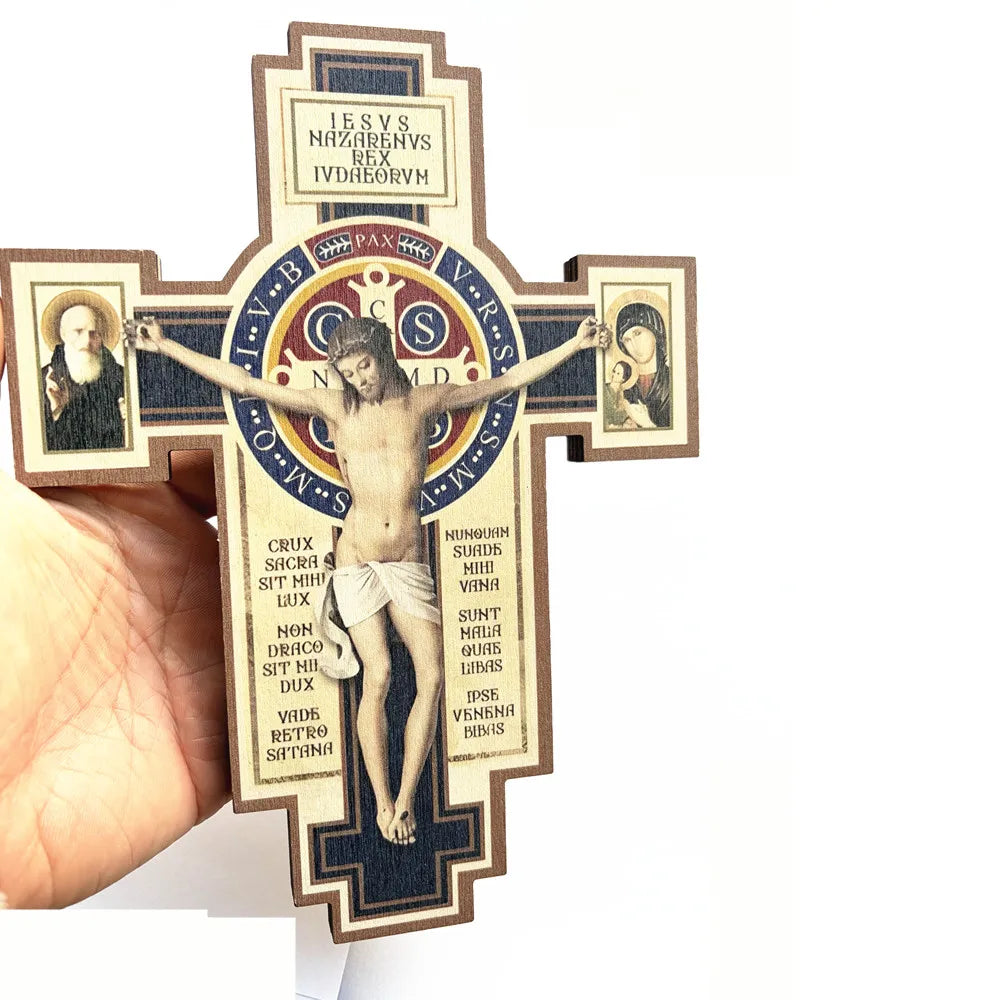 Wooden Orthodox Wall Cross – Hanging Jesus Christ Crucifix