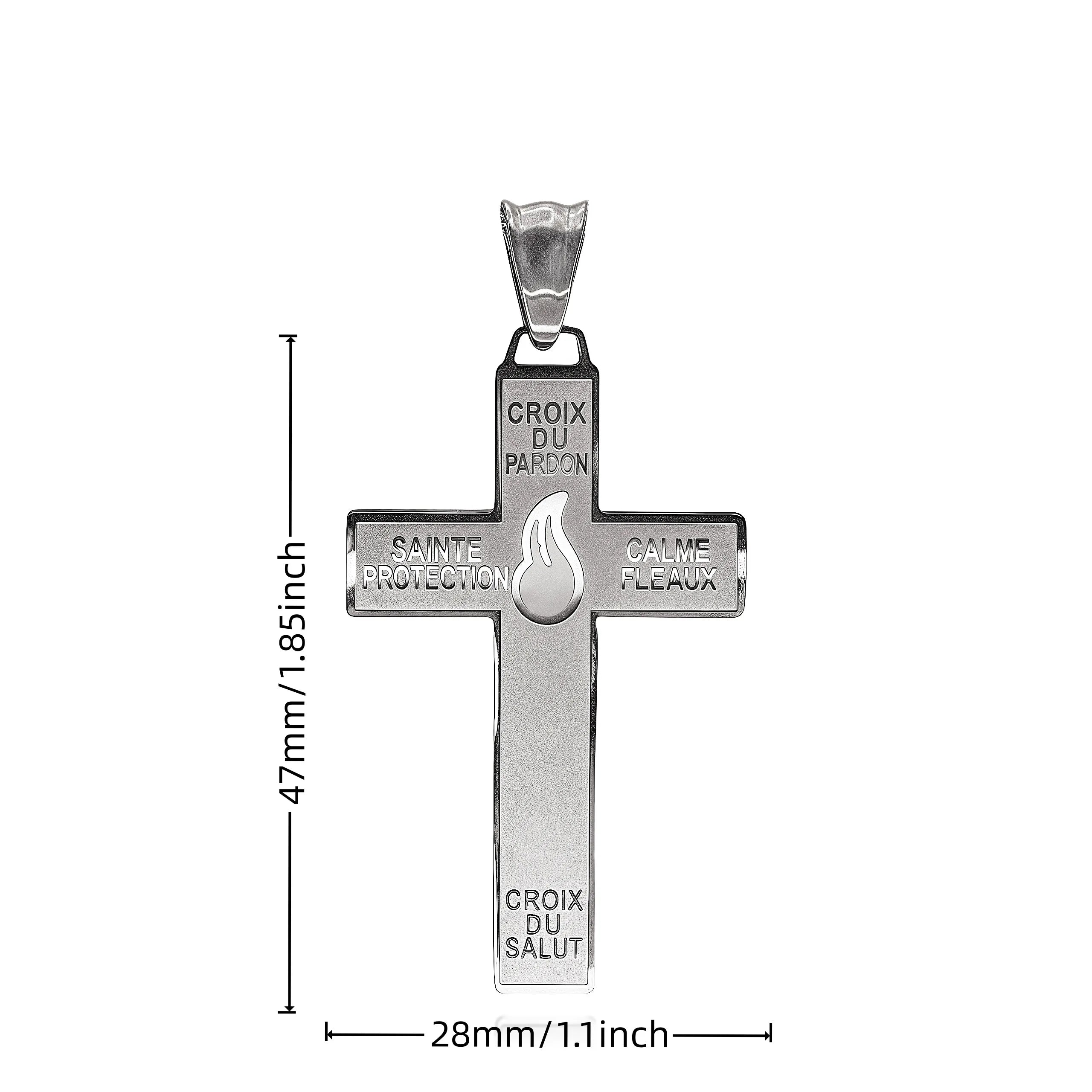 Gold Plated or Stainless Steel - Cross of Forgiveness (Cross of Pardon or Precious Blood Cross) – Marie-Julie Jahenny Holy Protection Cross with Bonne Garde Rosary Variants