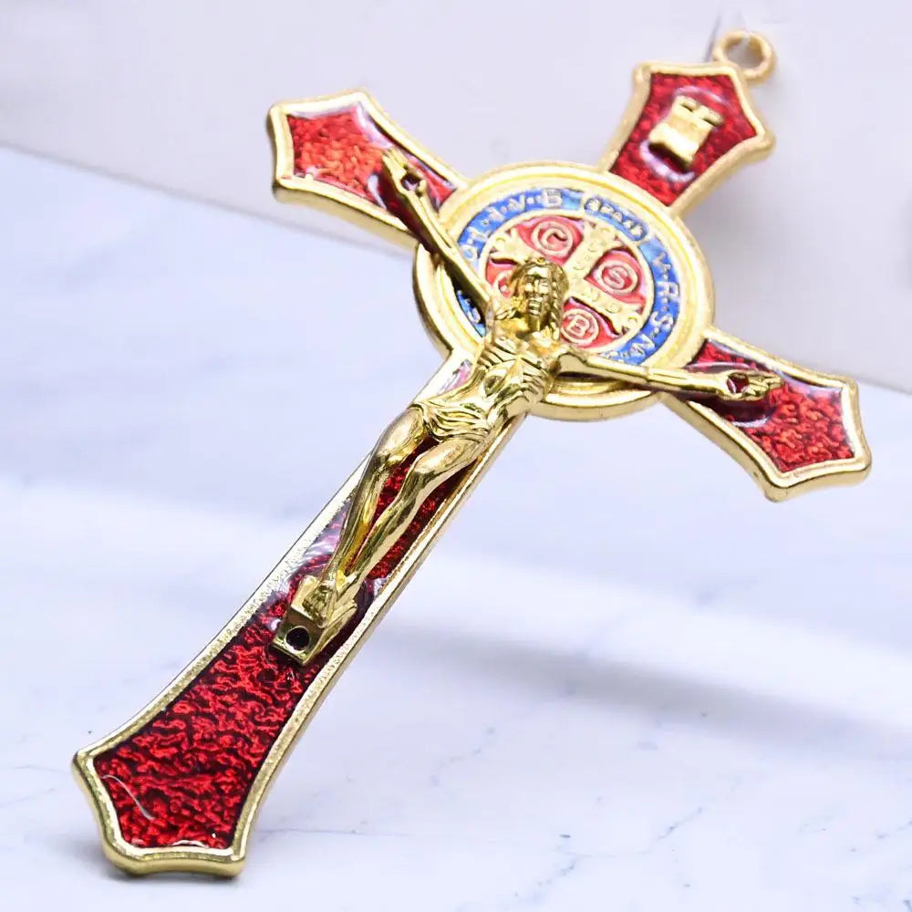 Golden Saint Benedict Cross (12*7cm)