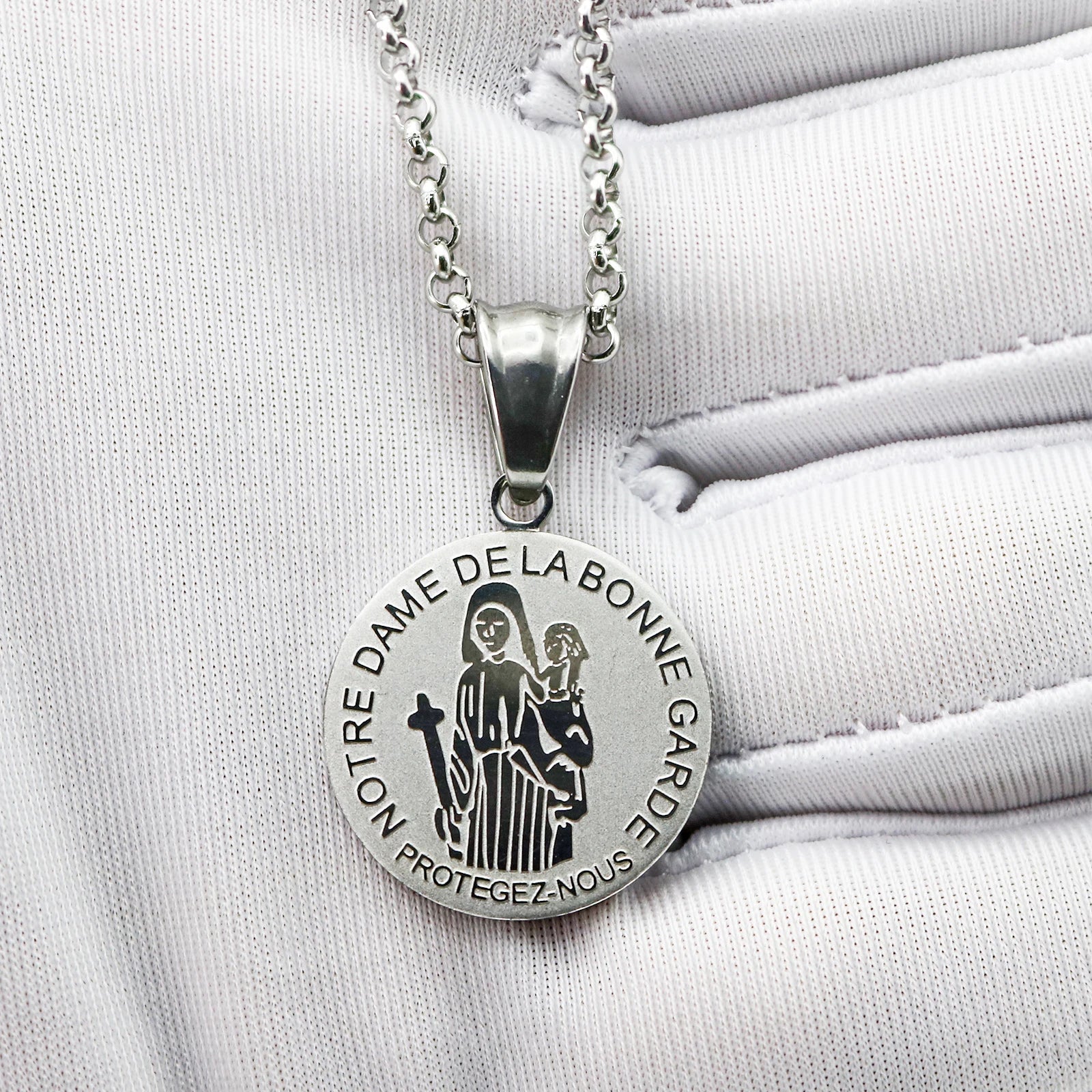 Our Lady of Bonne Garde (Good Guard) Medal Necklace | Marie-Julie Jahenny Catholic Sacramental for Preservation of Purity