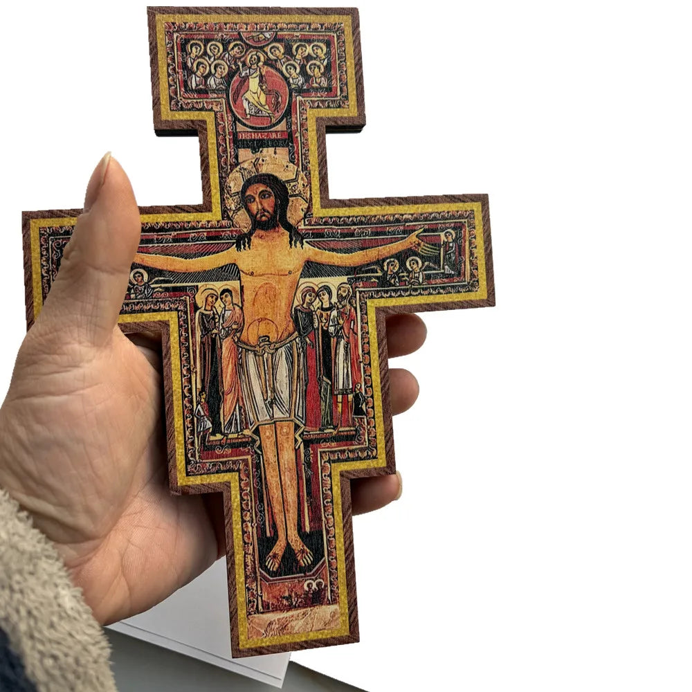 Wooden Orthodox Wall Cross – Hanging Jesus Christ Crucifix