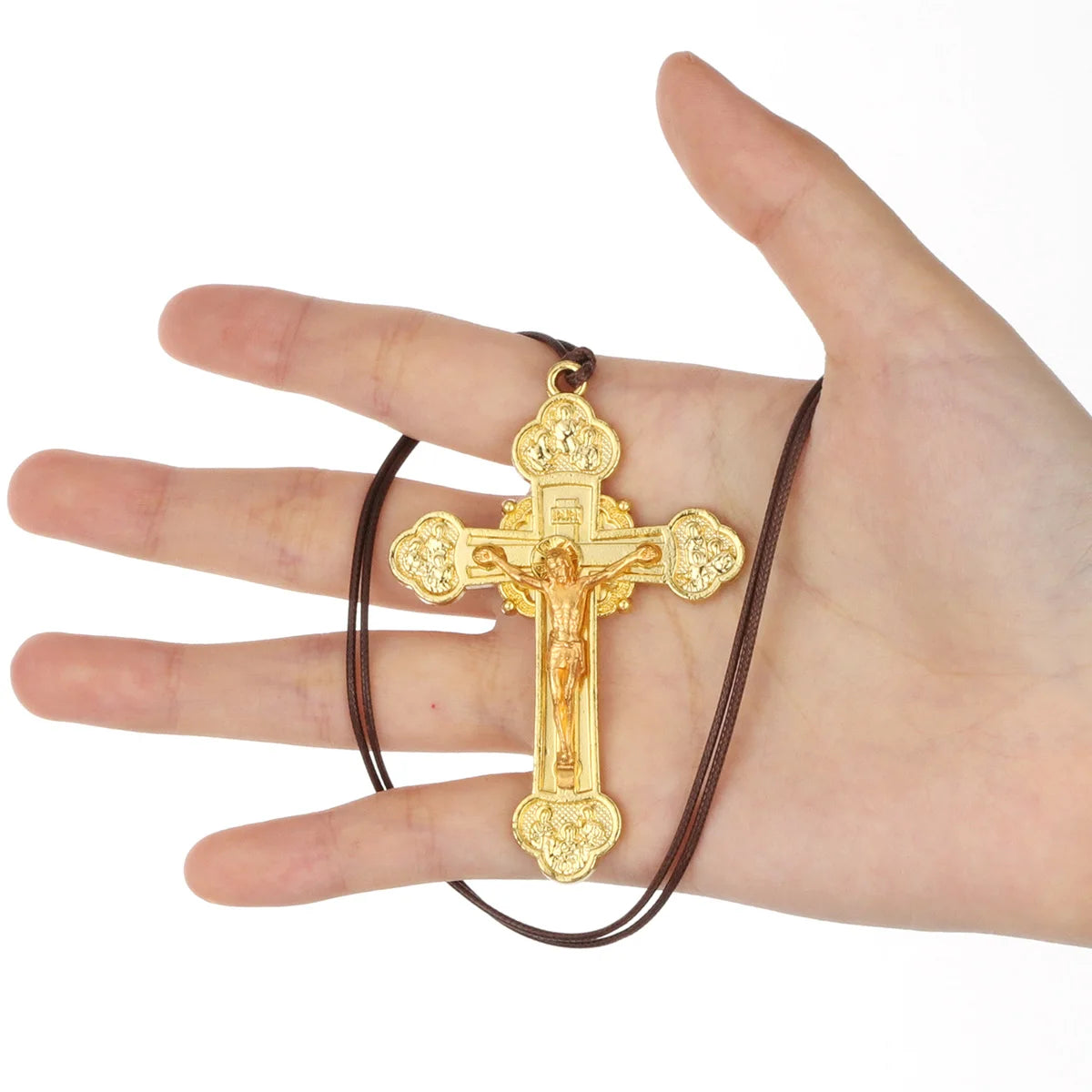 Holy Trinity Crucifix Pendant – Catholic Cross Devotional