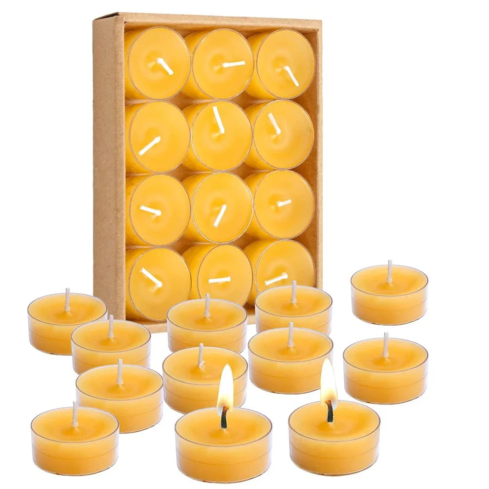 100% Pure Beeswax Candles – 12, 24, 48 Piece Sets | Traditional Catholic Prophecy | Prayer Candles for Home Blessing, 3 Days of Darkness & Spiritual Protection