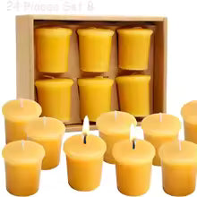 100% Pure Beeswax Candles – 12, 24, 48 Piece Sets | Traditional Catholic Prophecy | Prayer Candles for Home Blessing, 3 Days of Darkness & Spiritual Protection