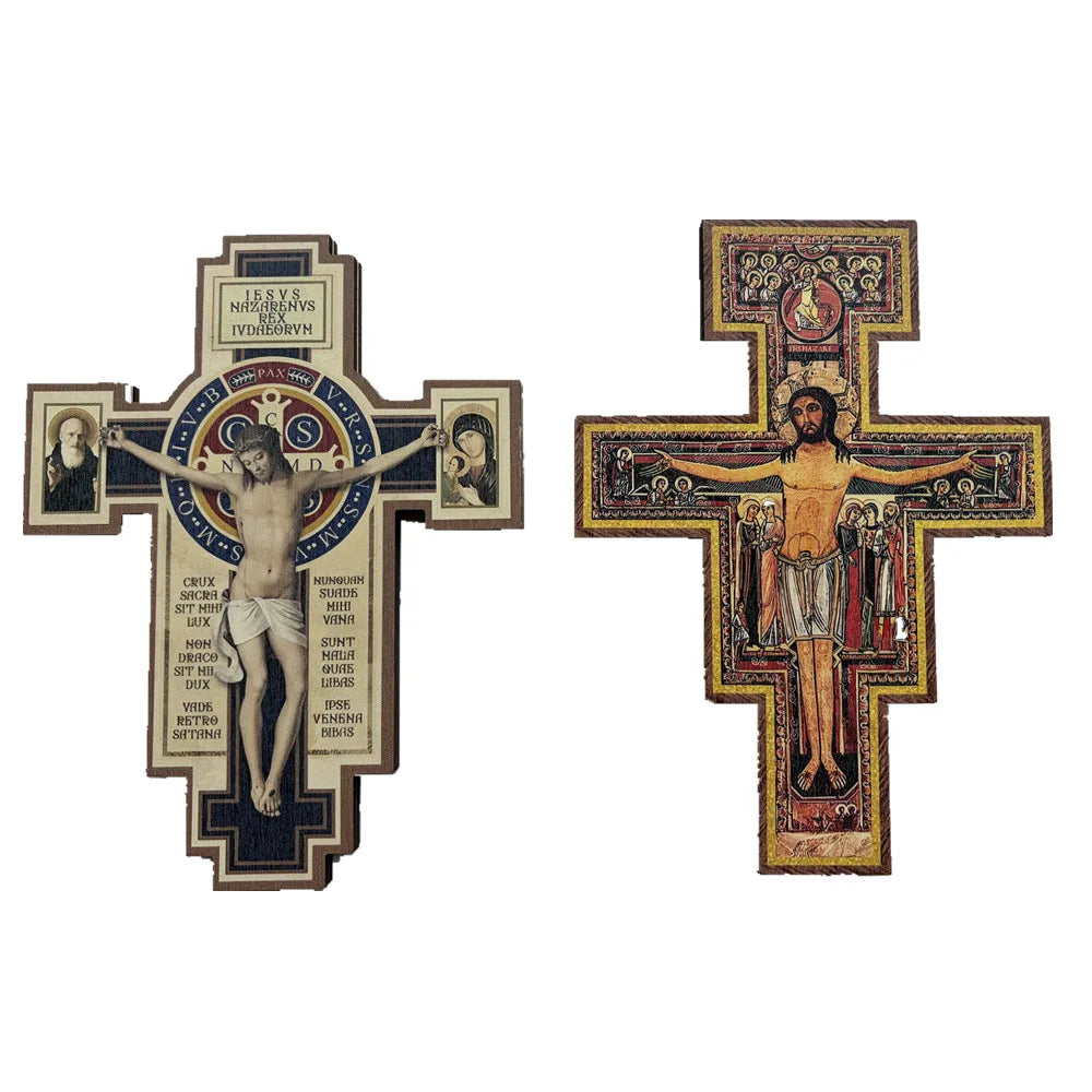 Wooden Orthodox Wall Cross – Hanging Jesus Christ Crucifix