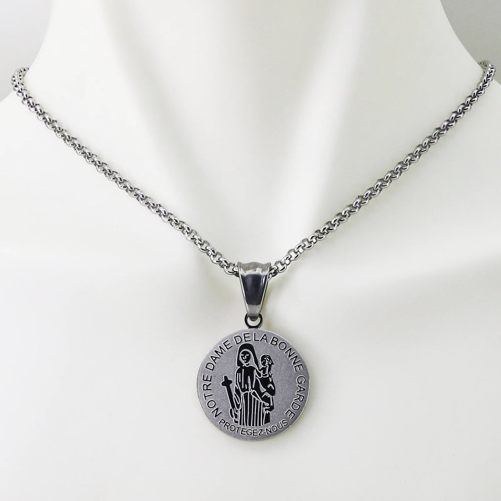 Our Lady of Bonne Garde (Good Guard) Medal Necklace | Marie-Julie Jahenny Catholic Sacramental for Preservation of Purity
