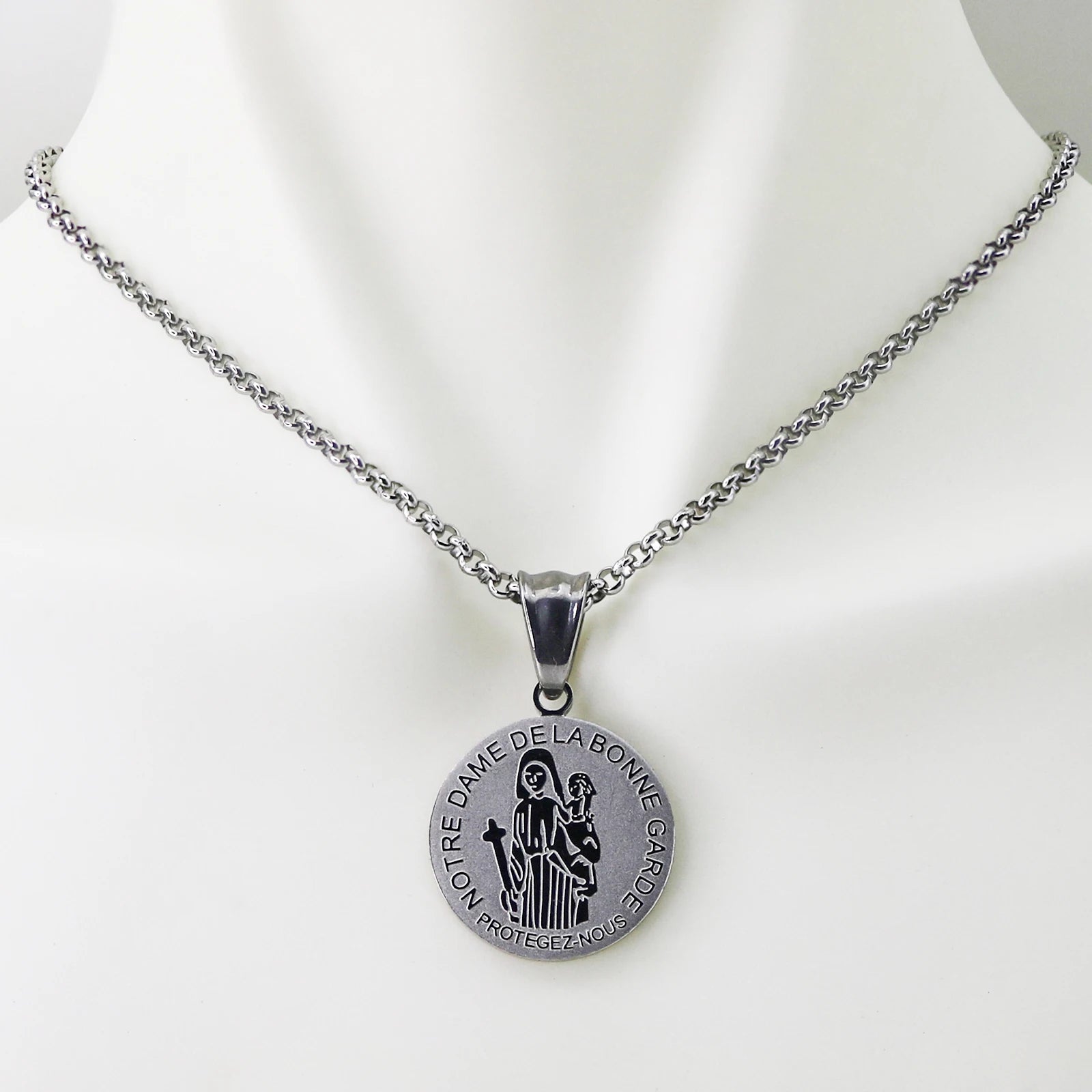 Our Lady of Bonne Garde (Good Guard) Medal Necklace | Marie-Julie Jahenny Catholic Sacramental for Preservation of Purity