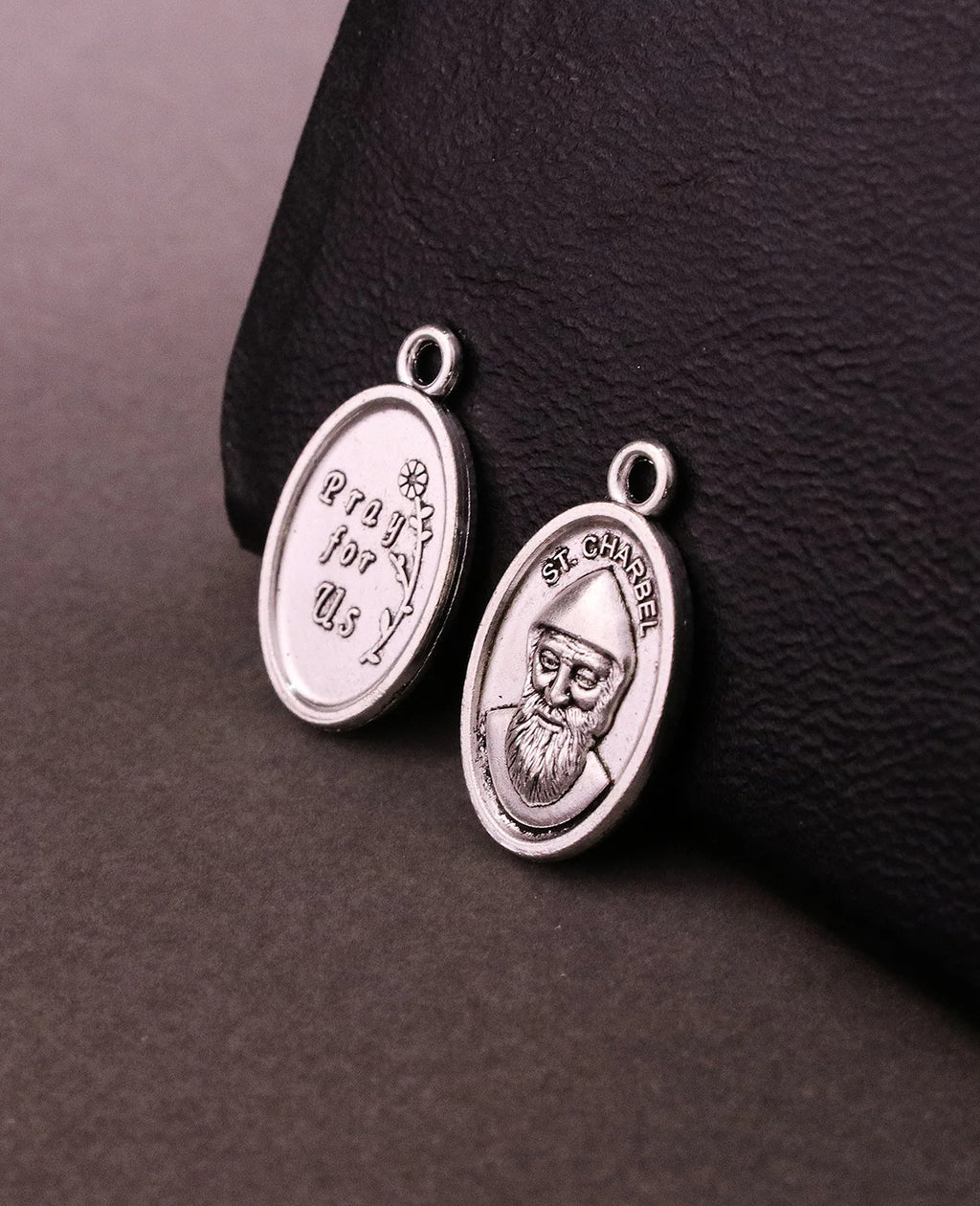 30PCS Saint Charbel Medals– Oval “Pray for Us” Saint Charbel Pendants