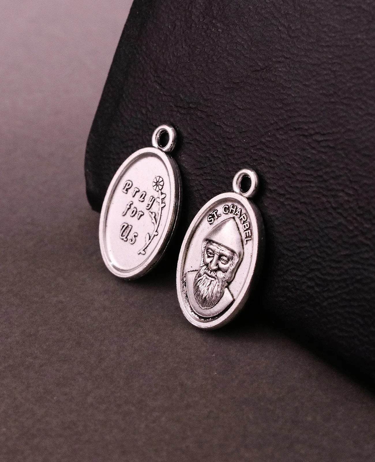 30PCS Saint Charbel Medals– Oval “Pray for Us” Saint Charbel Pendants