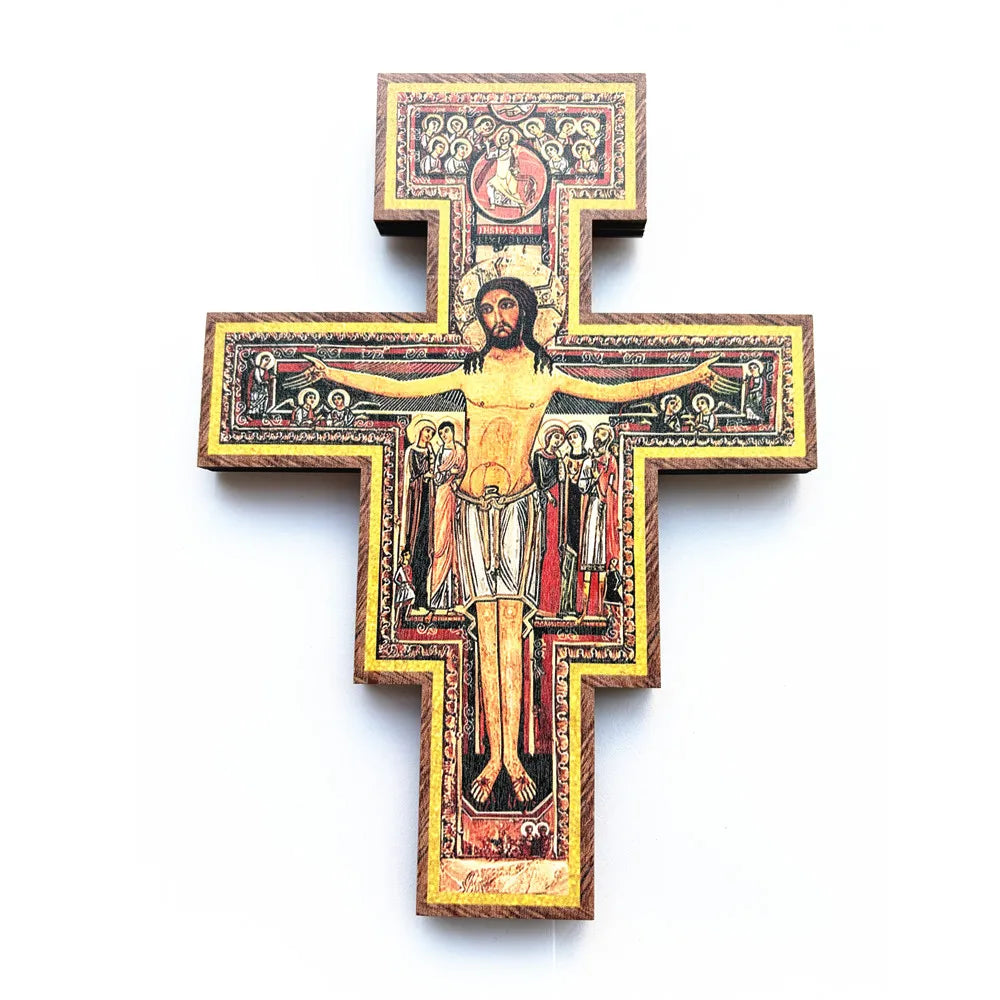 Wooden Orthodox Wall Cross – Hanging Jesus Christ Crucifix