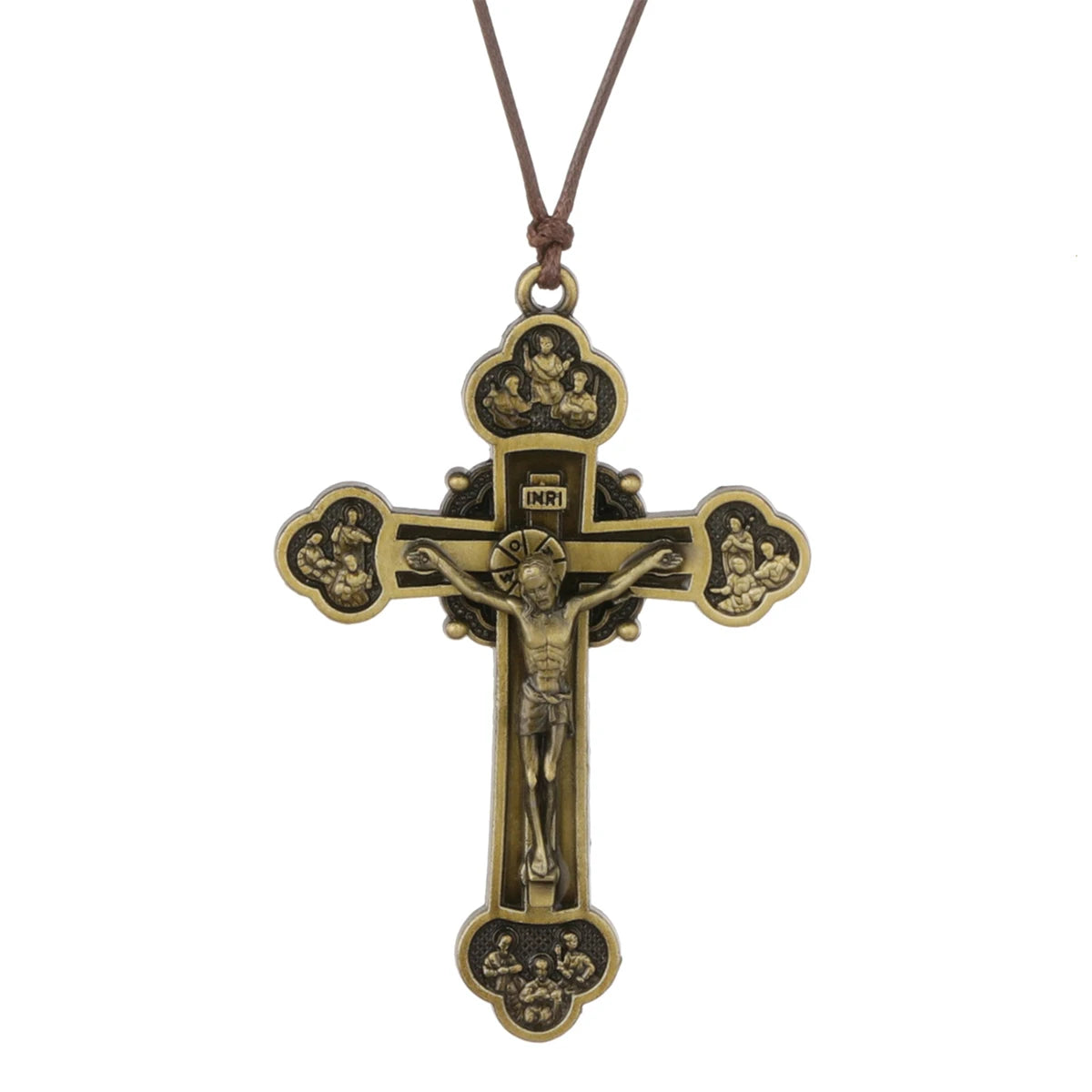 Holy Trinity Crucifix Pendant – Catholic Cross Devotional