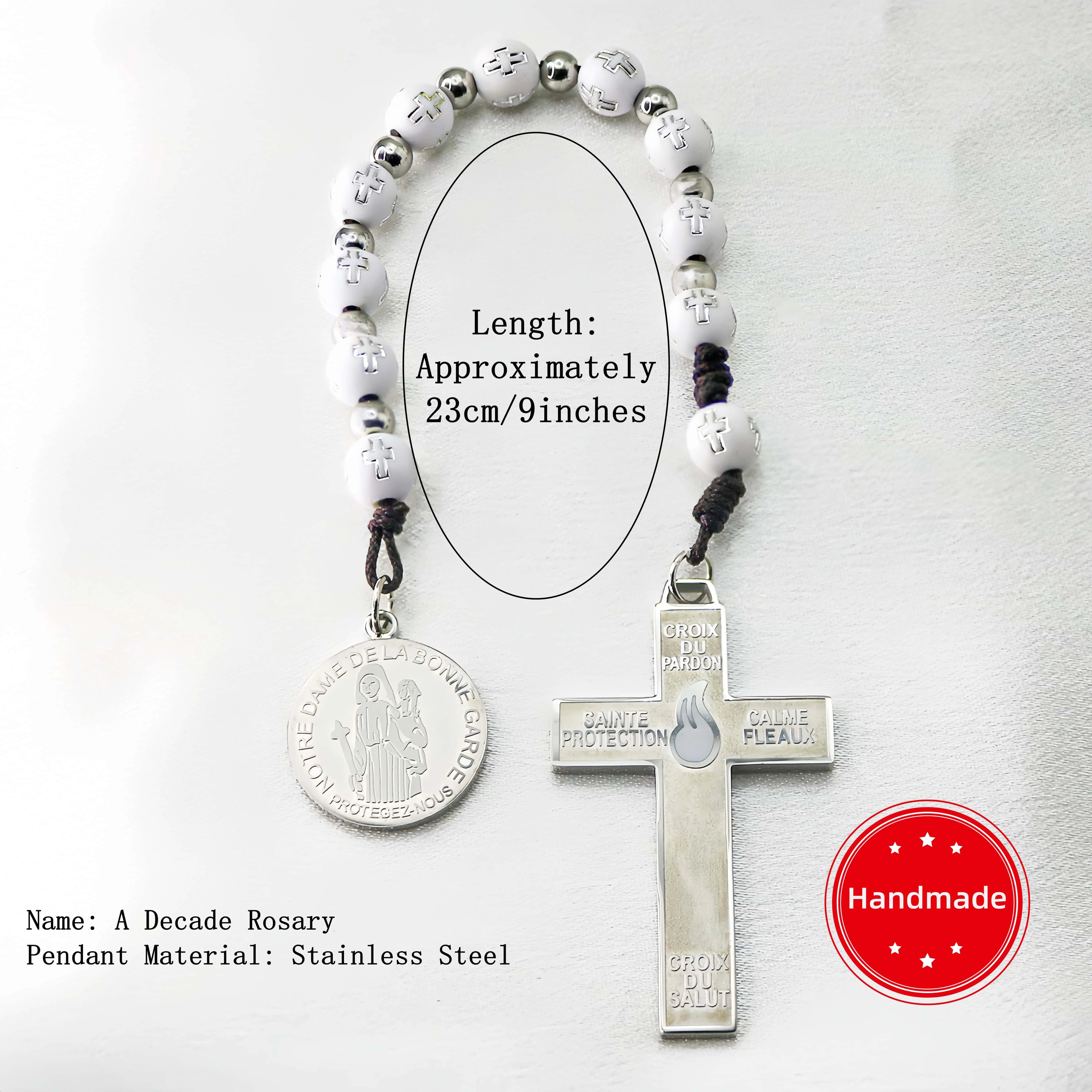 Gold Plated or Stainless Steel - Cross of Forgiveness (Cross of Pardon or Precious Blood Cross) – Marie-Julie Jahenny Holy Protection Cross with Bonne Garde Rosary Variants