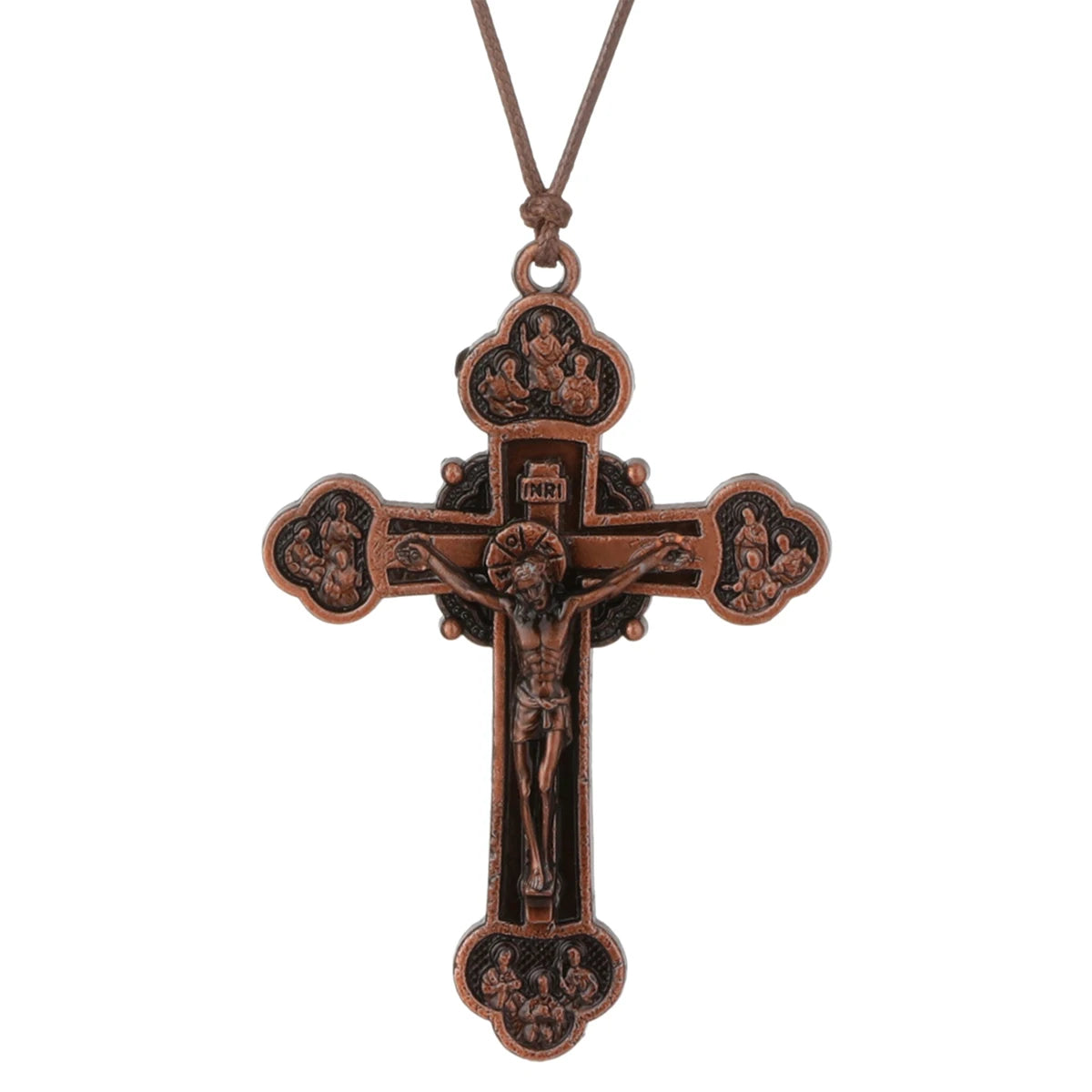 Holy Trinity Crucifix Pendant – Catholic Cross Devotional