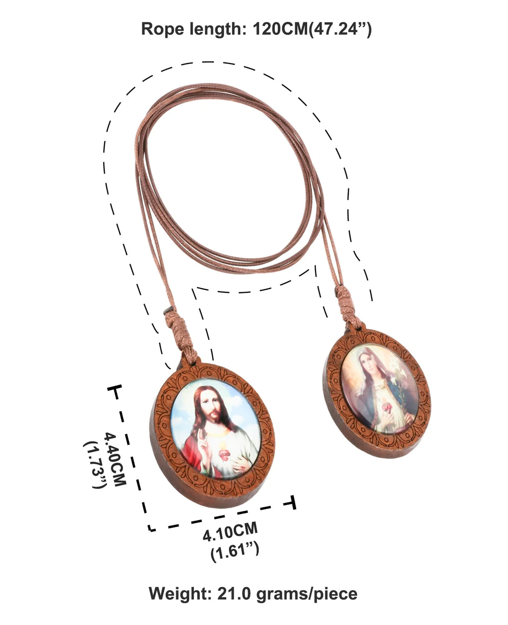 Sacred Heart of Jesus and Our Lady Wooden Scapular – Catholic Devotional