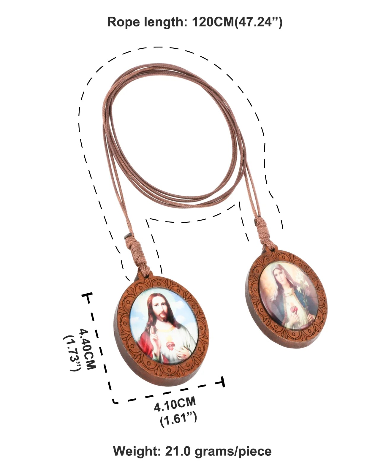 Sacred Heart of Jesus and Our Lady Wooden Scapular – Catholic Devotional