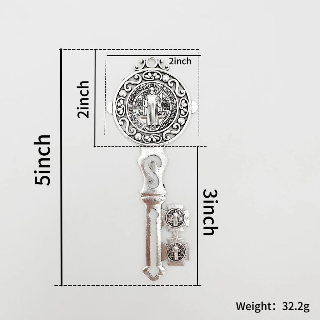 Double Pack St. Benedict Blessing Keys for Protection – Catholic Door, Home & Car Hanger | Llave de San Benito