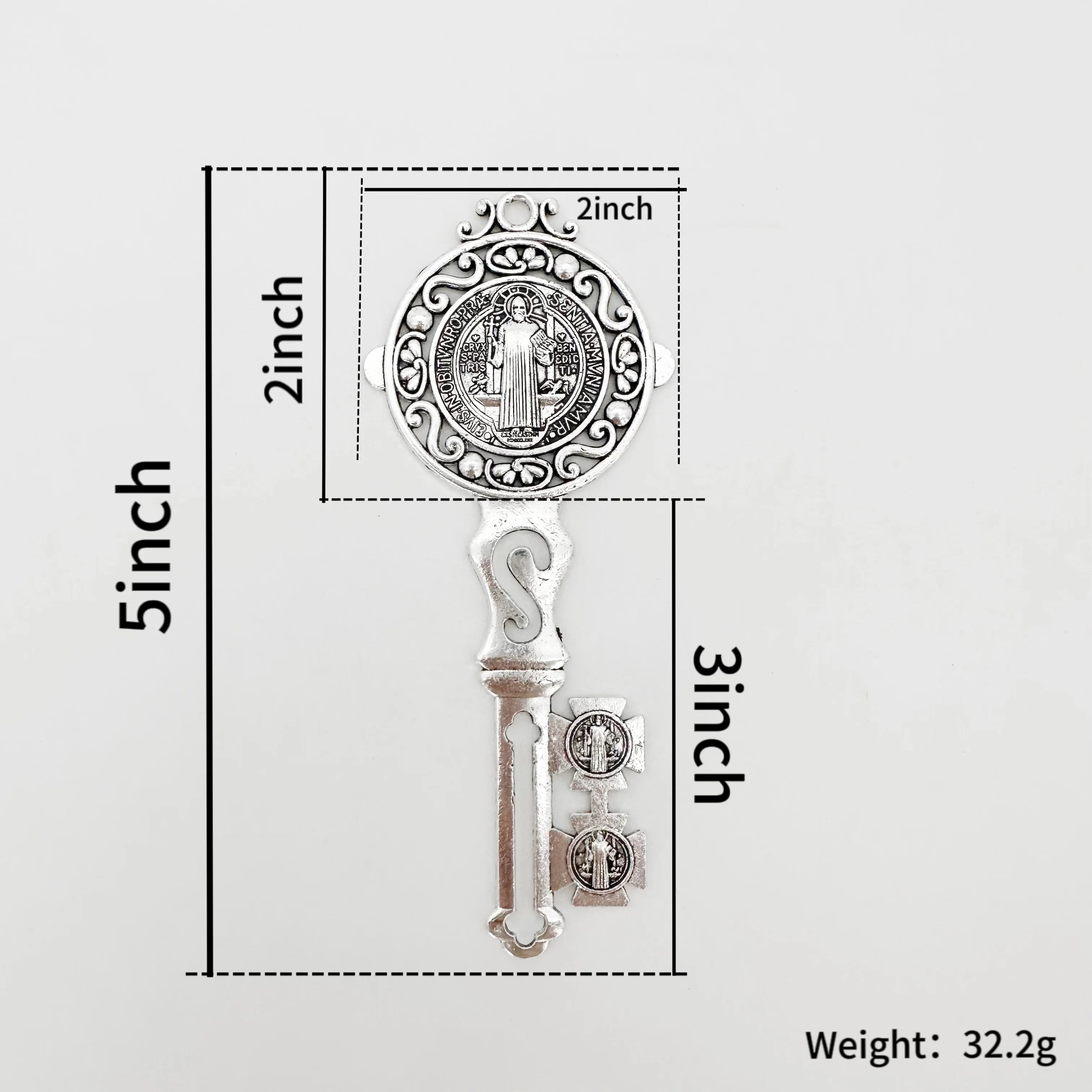 Double Pack St. Benedict Blessing Keys for Protection – Catholic Door, Home & Car Hanger | Llave de San Benito