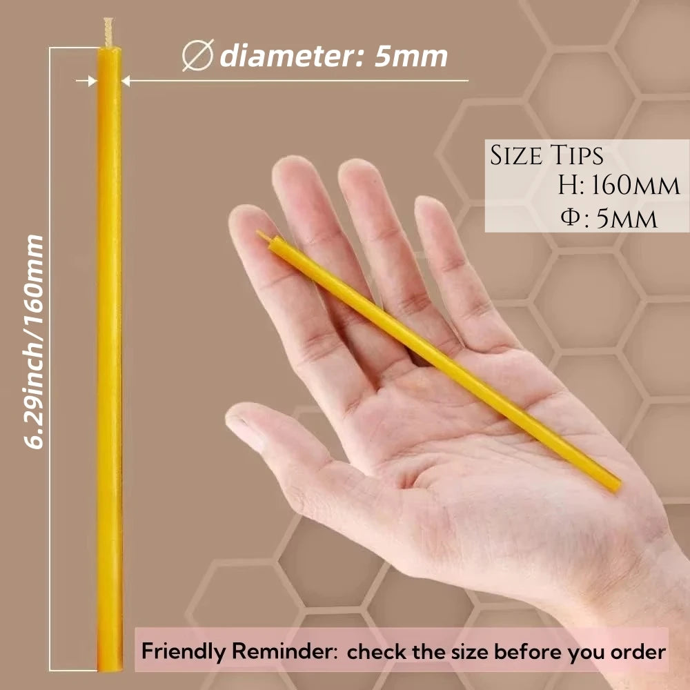 Pure Beeswax Church Candles (50–300 Pack) – Natural Catholic Prayer Candles for Altar, Devotion & Home Worship – 6.29” Taper