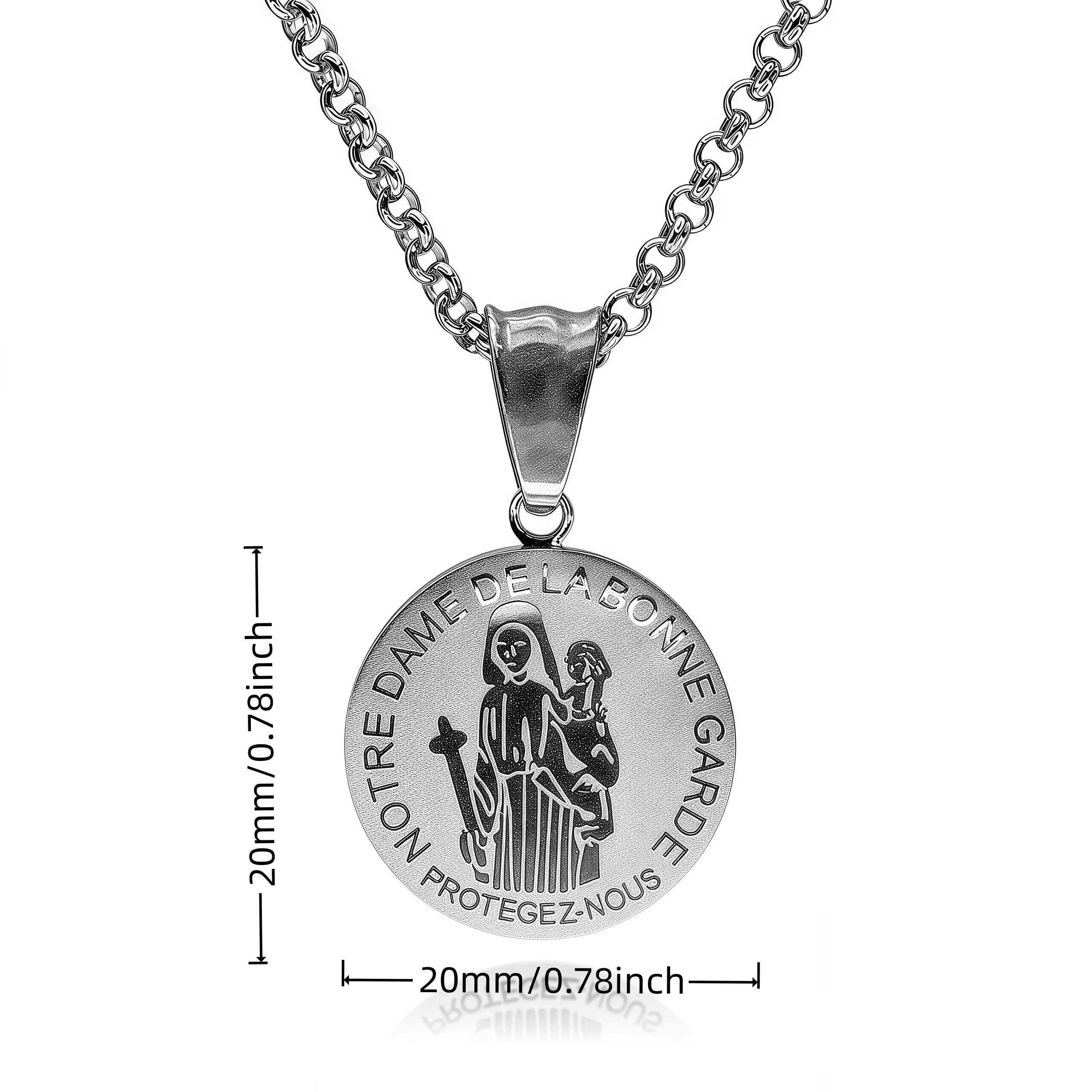 Our Lady of Bonne Garde (Good Guard) Medal Necklace | Marie-Julie Jahenny Catholic Sacramental for Preservation of Purity