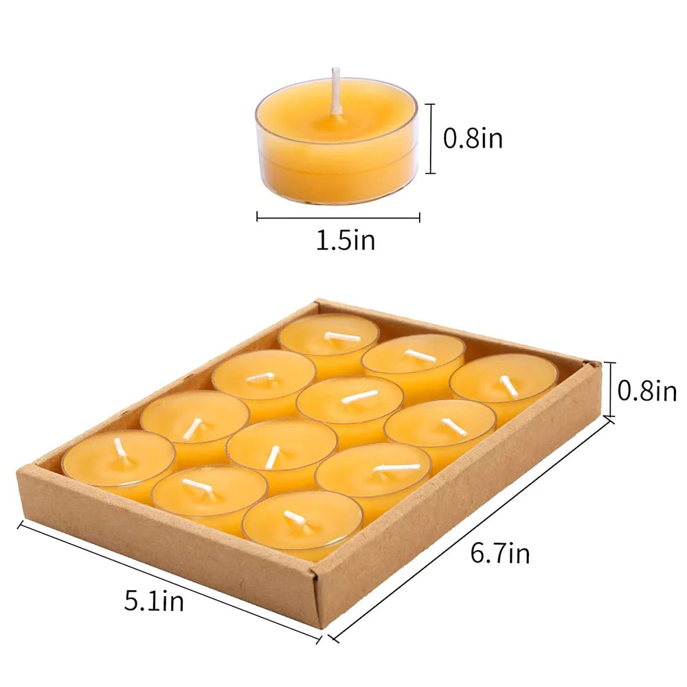 100% Pure Beeswax Candles – 12, 24, 48 Piece Sets | Traditional Catholic Prophecy | Prayer Candles for Home Blessing, 3 Days of Darkness & Spiritual Protection