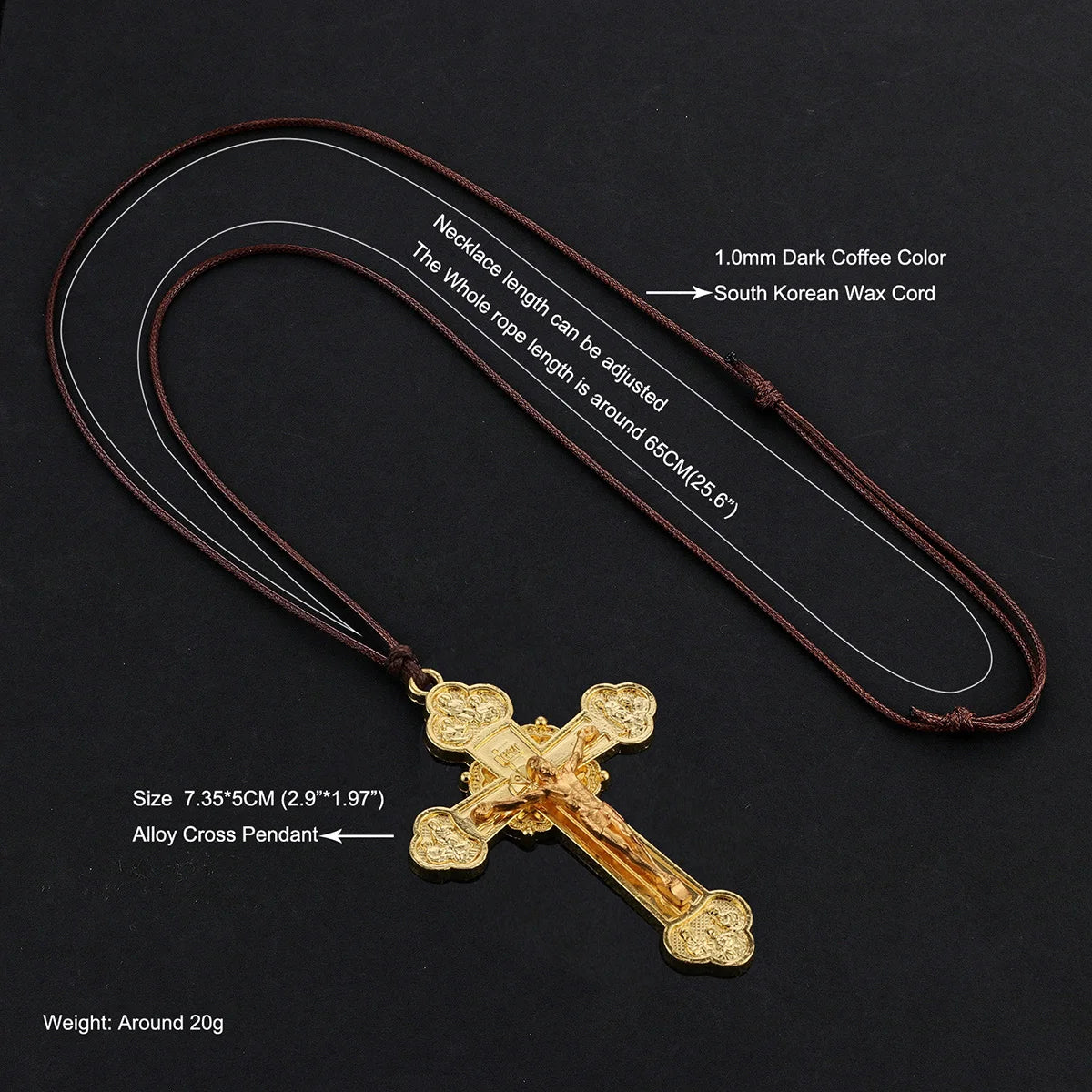 Holy Trinity Crucifix Pendant – Catholic Cross Devotional