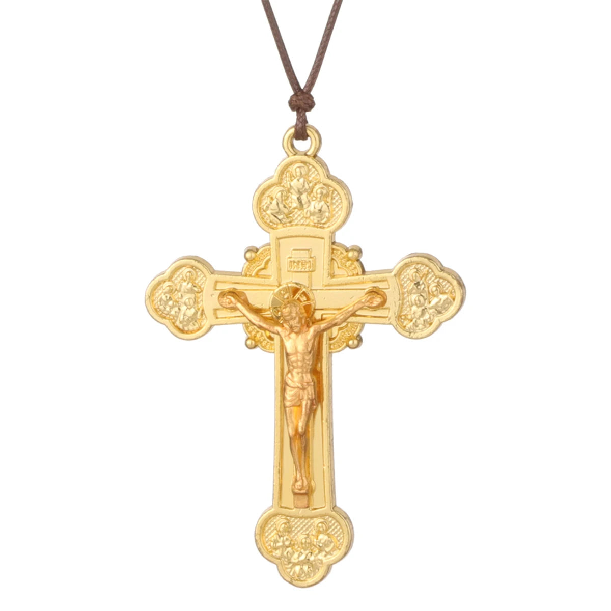 Holy Trinity Crucifix Pendant – Catholic Cross Devotional