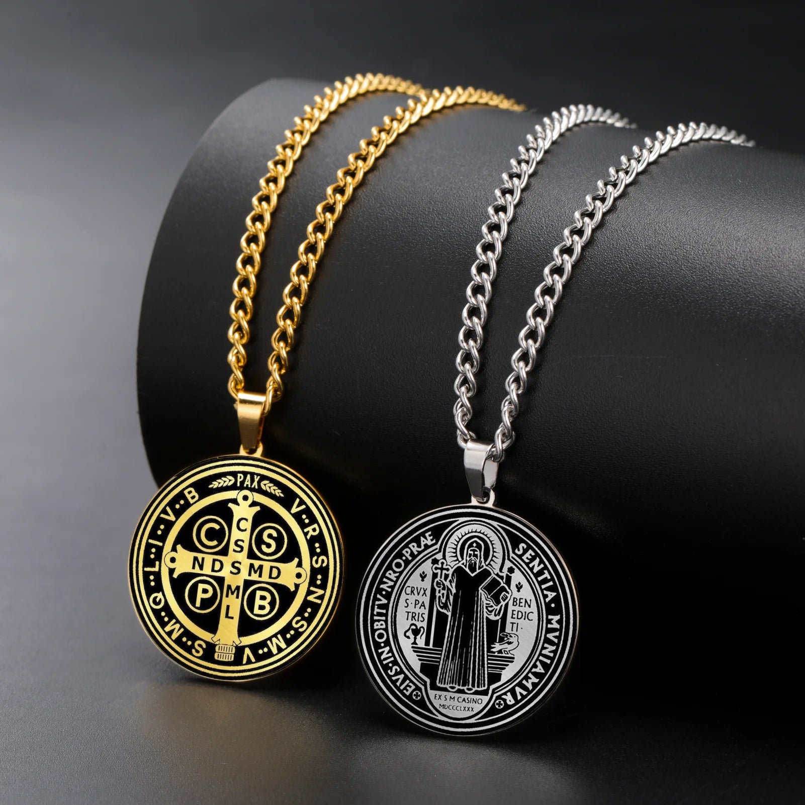 Saint Benedict & Saint Michael Protection Necklace – Catholic Stainless Steel Devotional