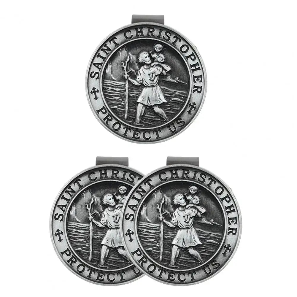 Saint Christopher Visor Clip – Catholic Car Protection Devotional for Safe Travel