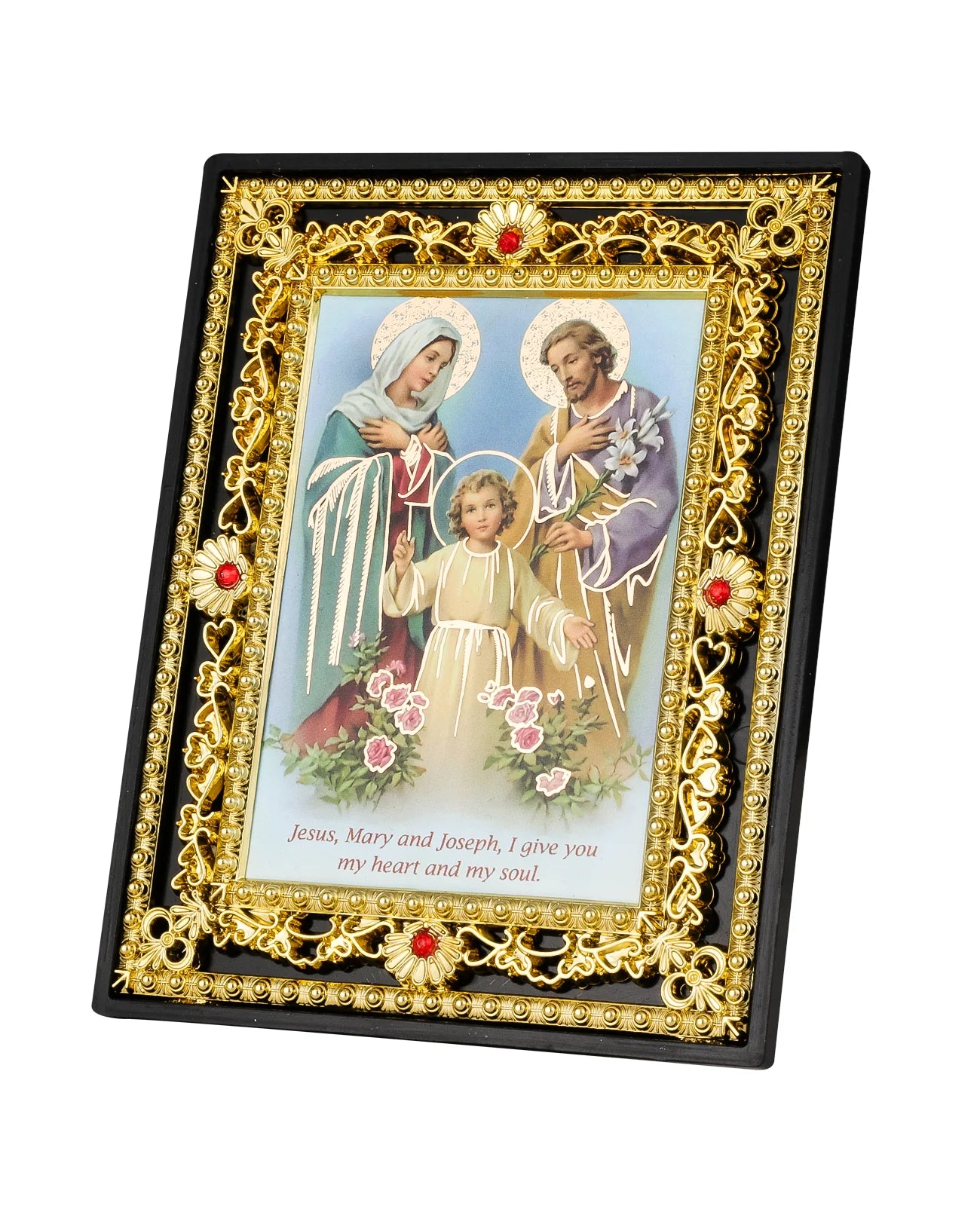 Catholic Holy Family Icon Square Frame