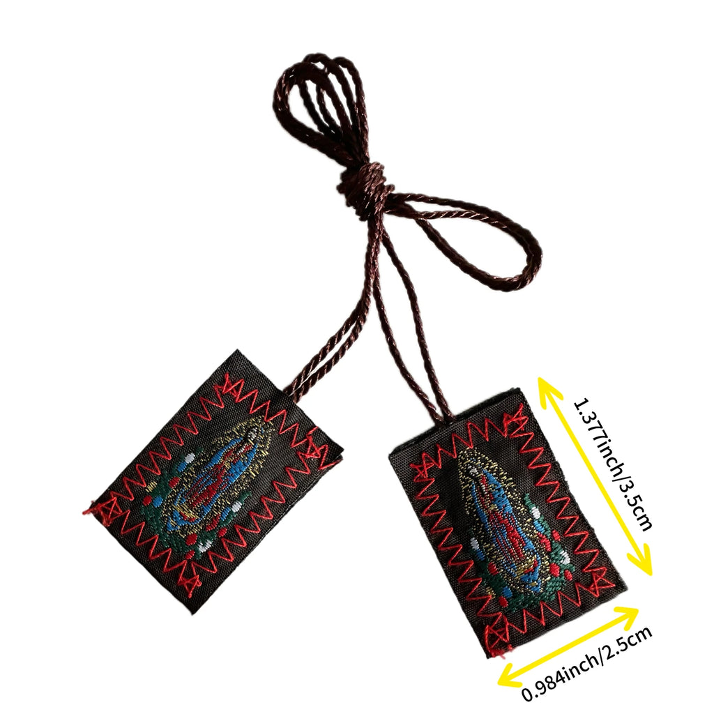 Green Scapular Set of 3 – Saint Jude & Our Lady of Guadalupe Catholic Devotional