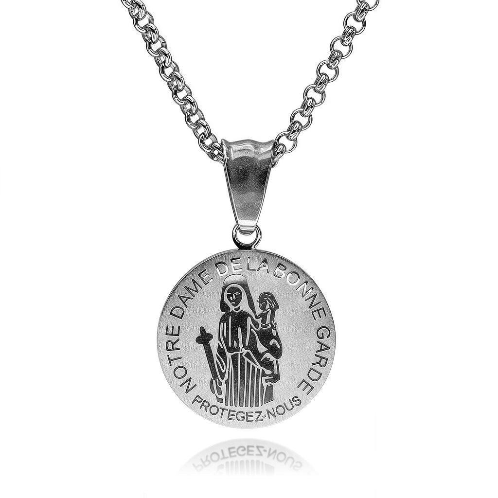 Our Lady of Bonne Garde (Good Guard) Medal Necklace | Marie-Julie Jahenny Catholic Sacramental for Preservation of Purity