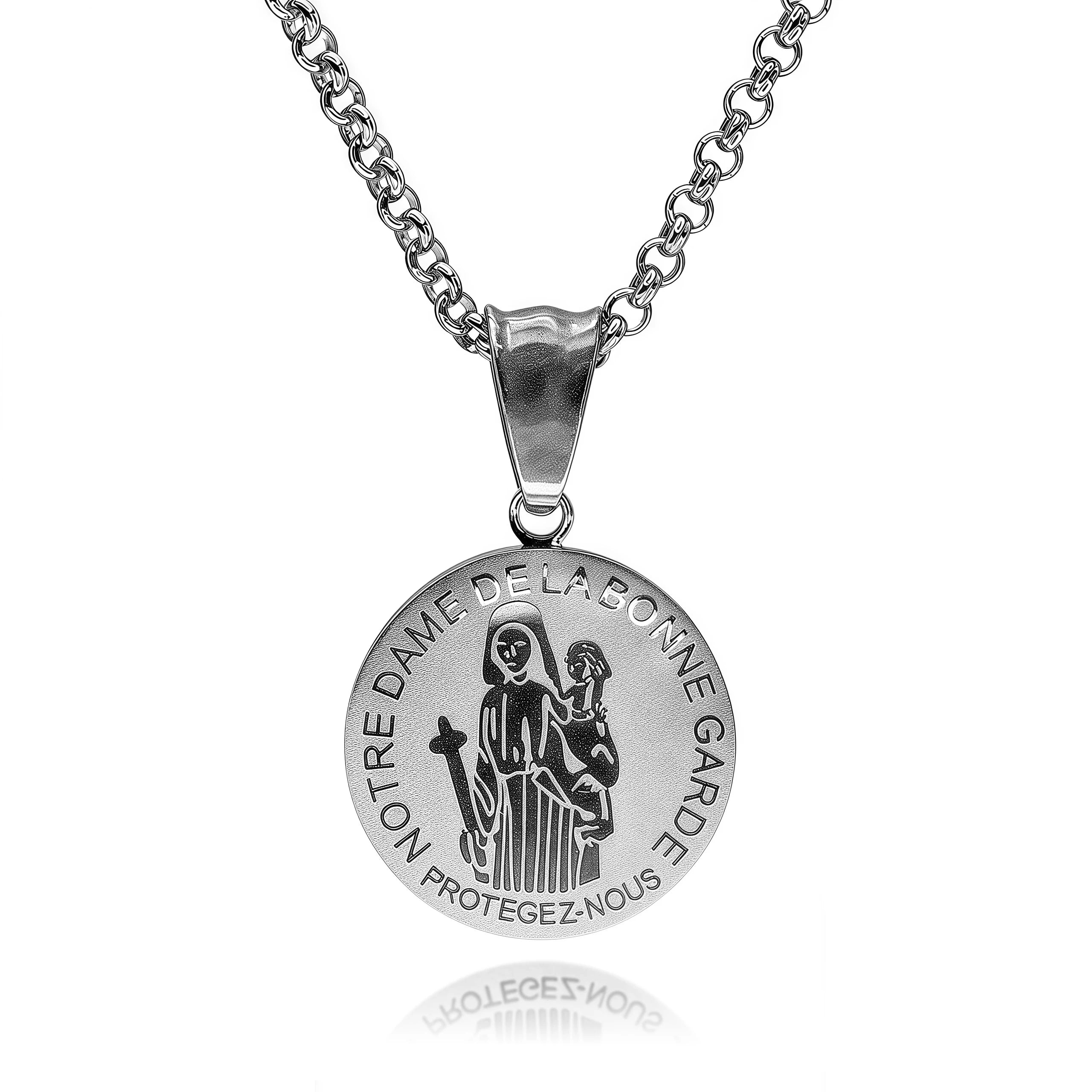 Our Lady of Bonne Garde (Good Guard) Medal Necklace | Marie-Julie Jahenny Catholic Sacramental for Preservation of Purity
