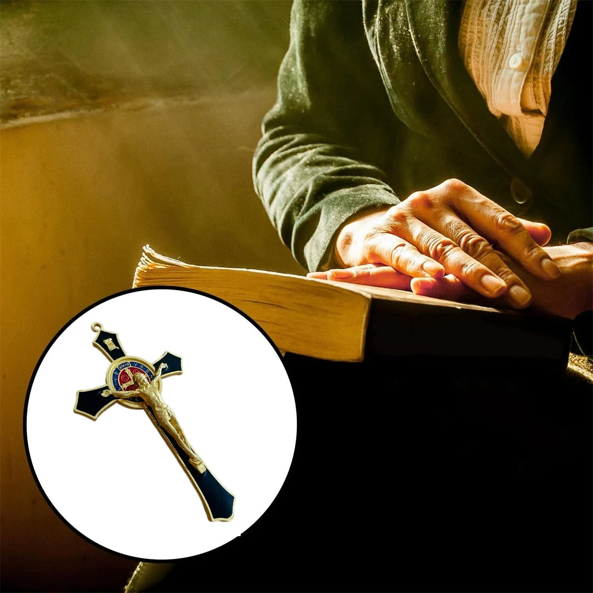 Saint Benedict Wall Crucifix – Catholic Cross of Protection