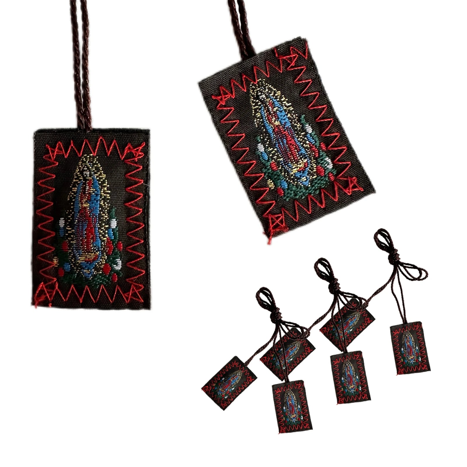 Green Scapular Set of 3 – Saint Jude & Our Lady of Guadalupe Catholic Devotional
