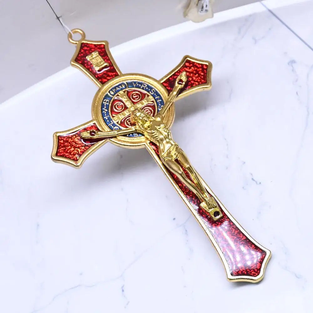 Golden Saint Benedict Cross (12*7cm)