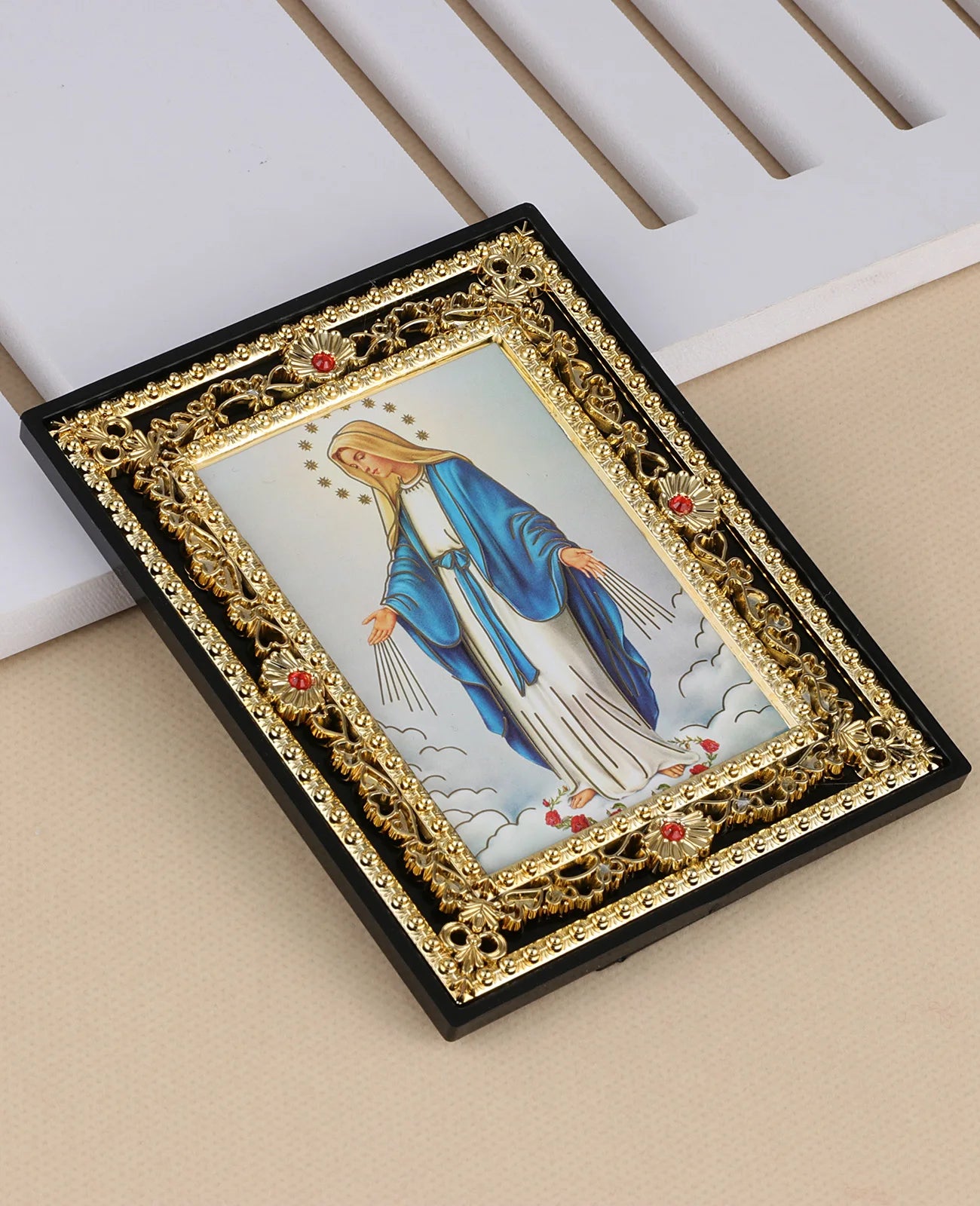Catholic Holy Family Icon Square Frame