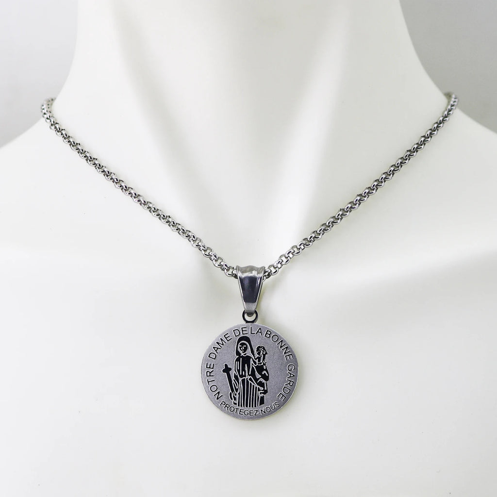 Our Lady of Bonne Garde (Good Guard) Medal Necklace | Marie-Julie Jahenny Catholic Sacramental for Preservation of Purity
