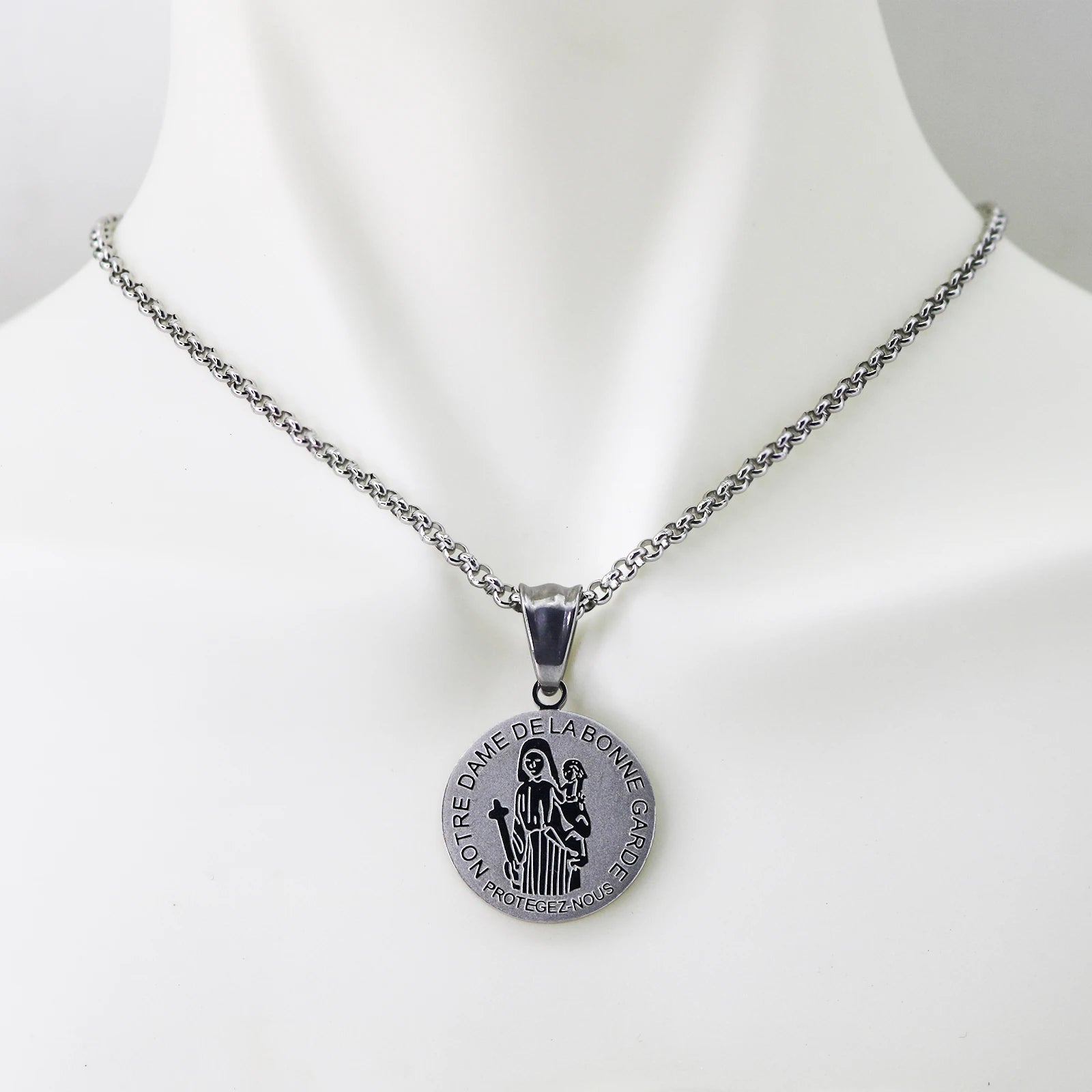 Our Lady of Bonne Garde (Good Guard) Medal Necklace | Marie-Julie Jahenny Catholic Sacramental for Preservation of Purity