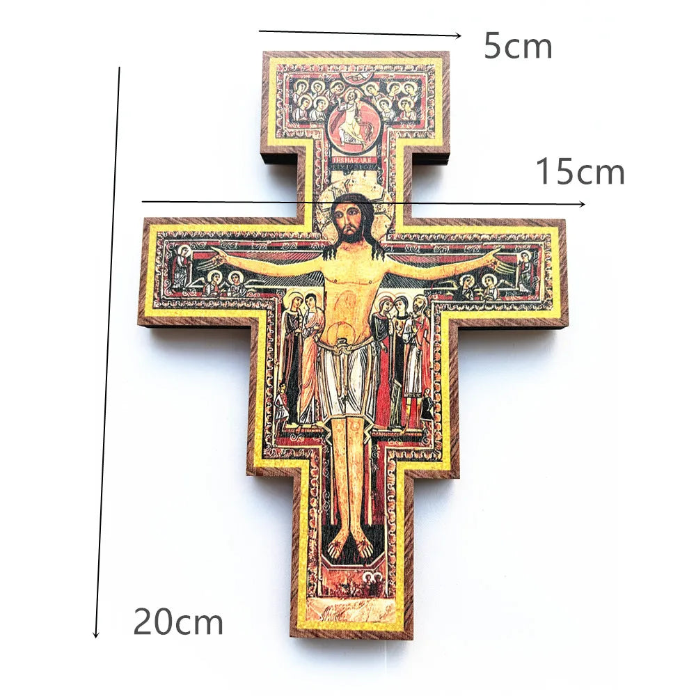 Wooden Orthodox Wall Cross – Hanging Jesus Christ Crucifix