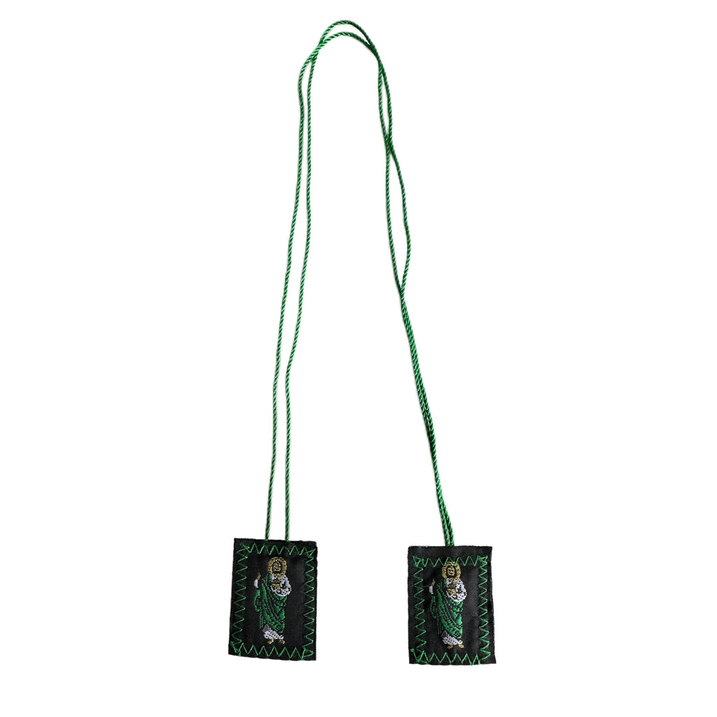 Green Scapular Set of 3 – Saint Jude & Our Lady of Guadalupe Catholic Devotional