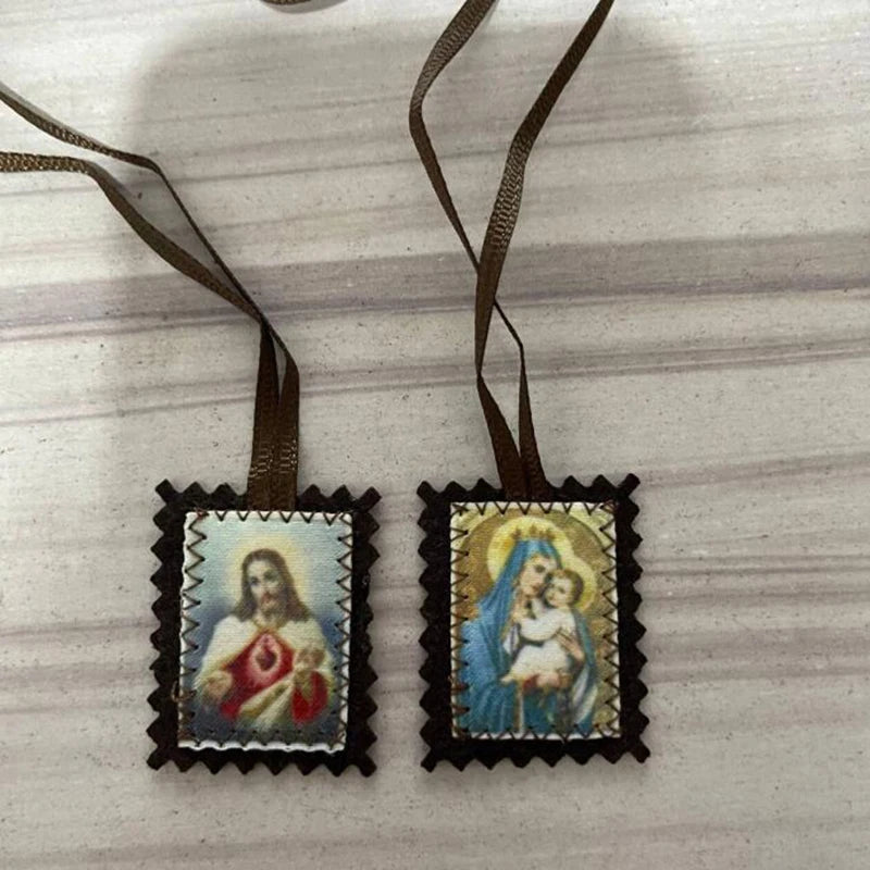 Brown Wool Scapular of Our Lady of Mount Carmel – Sacred Heart Devotion