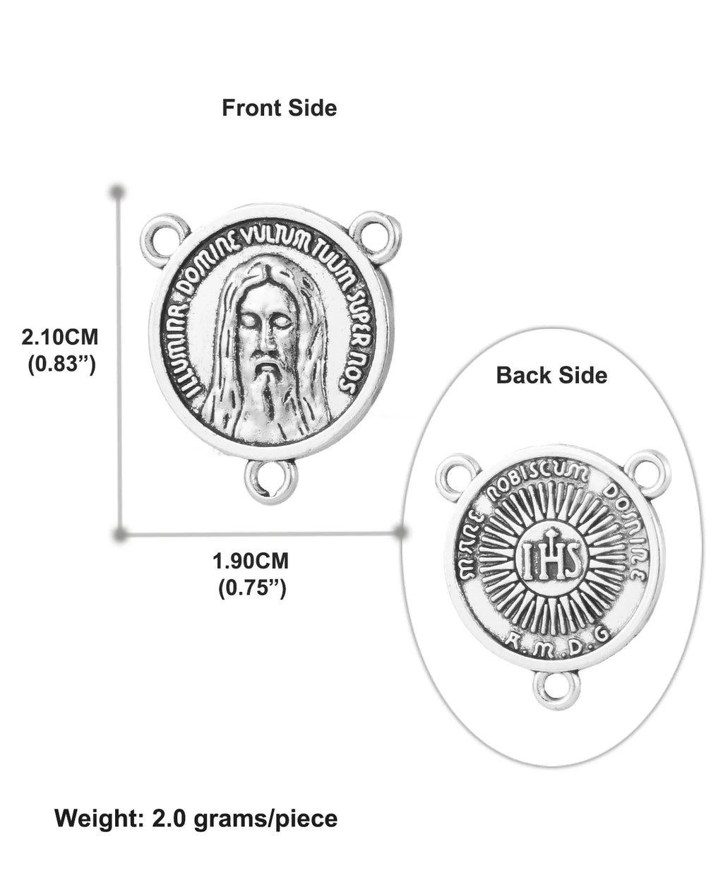 30-Piece Holy Face of Jesus Medals – Shroud of Turin Devotion, Eucharistic Back, Catholic Devotional