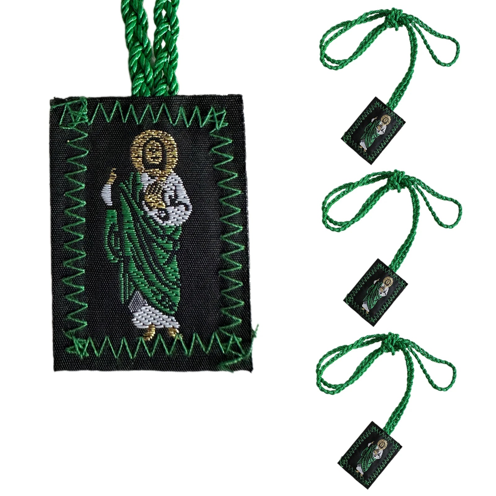 Brown Scapular Set of 3 – Our Lady of Mount Carmel, Saint Jude & Our Lady of Guadalupe